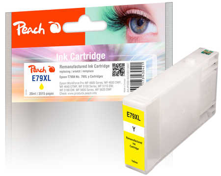 Peach E79 XLy Druckerpatrone XL ye ersetzt Epson No. 79XL y, C13T79044010 für z.B. Epson WorkForce Pro WF -4600, Epson WorkForce Pro WF -4630 DWF