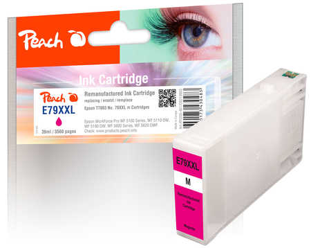 Peach E79 XXLm Druckerpatrone XXL ma ersetzt Epson No. 79XXL m, C13T78934010 für z.B. Epson WorkForce Pro WF -5100, Epson WorkForce Pro WF -5110 DW