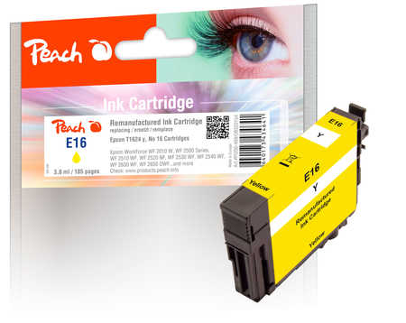 Peach E16 y Druckerpatrone ye ersetzt Epson No. 16 y, C13T16244010 für z.B. Epson WorkForce WF -2010 W, Epson WorkForce WF -2500