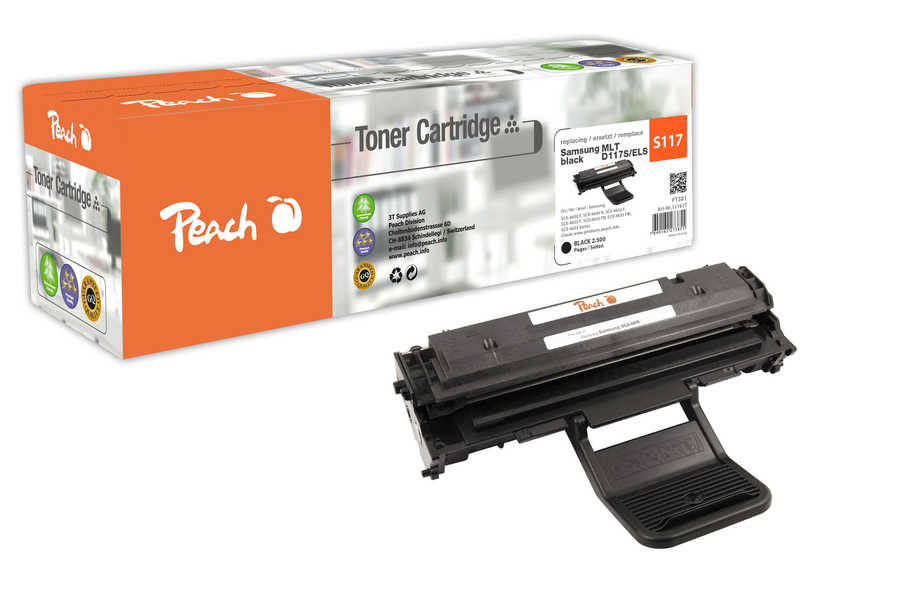 Peach S117 Toner bk ersetzt Samsung MLT-D117S/ELS für z.B. Samsung SCX -4650 F, Samsung SCX -4650 N, Samsung SCX -4652 F, Samsung SCX -4655 F