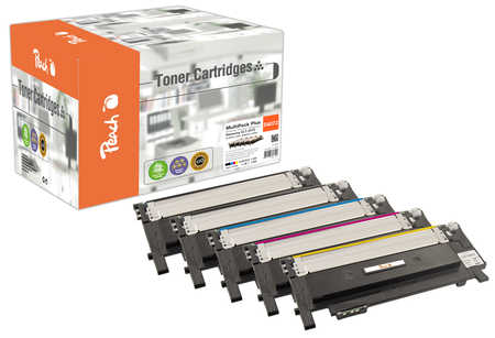 Peach S4072 5 Toner (2*bk, c/m/y) ersetzt Samsung CLT-P4072C/ELS, SU382A für z.B. Samsung CLP -320, Samsung CLP -320 N, Samsung CLP -325