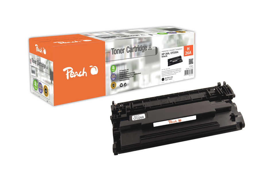 Peach HP 26 X Toner XL bk ersetzt HP No. 26X, CF226X für z.B. HP LaserJet Pro M 402 d, HP LaserJet Pro M 402 dn, HP LaserJet Pro M 402 dw