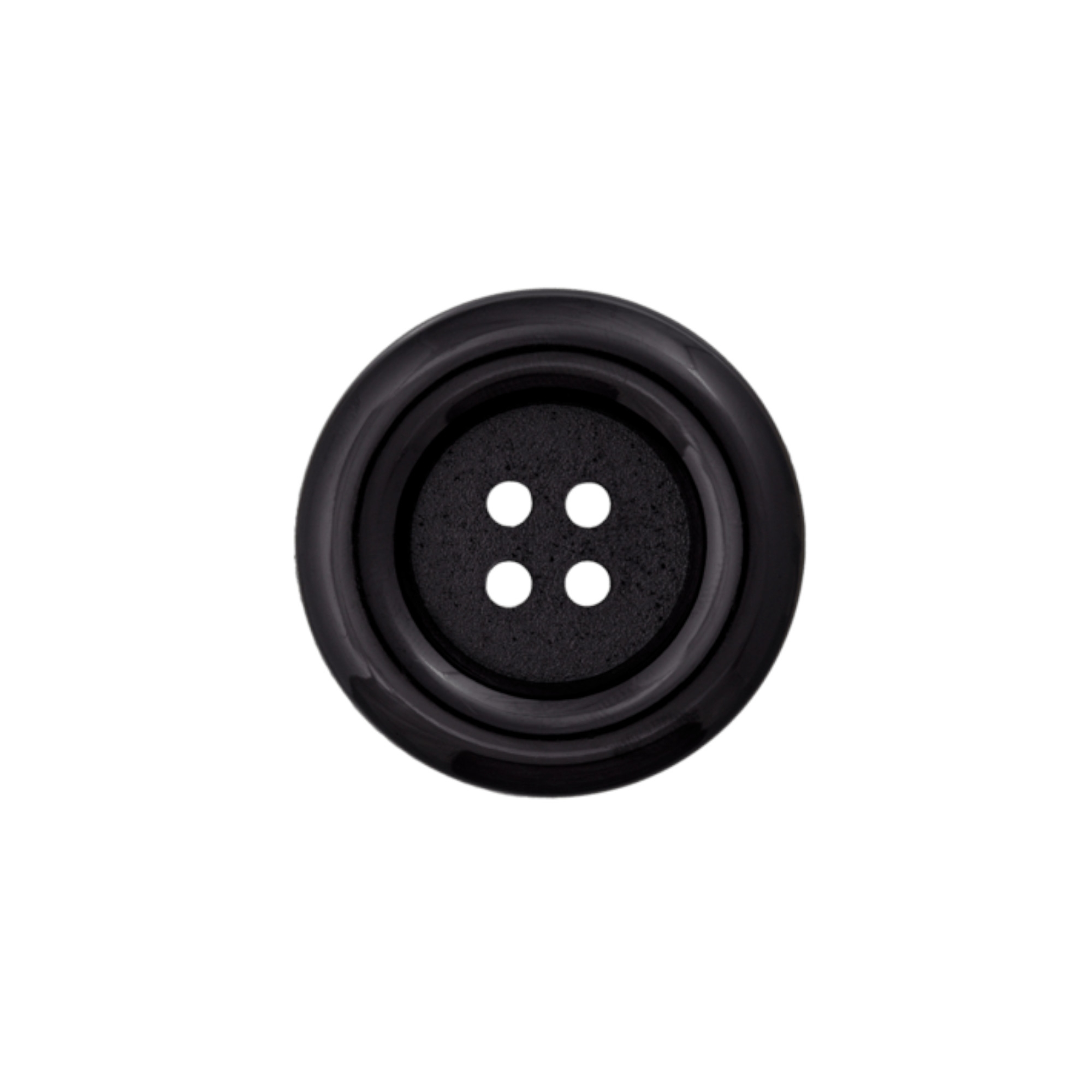 4-Loch Knopf Karneval 38 mm, schwarz