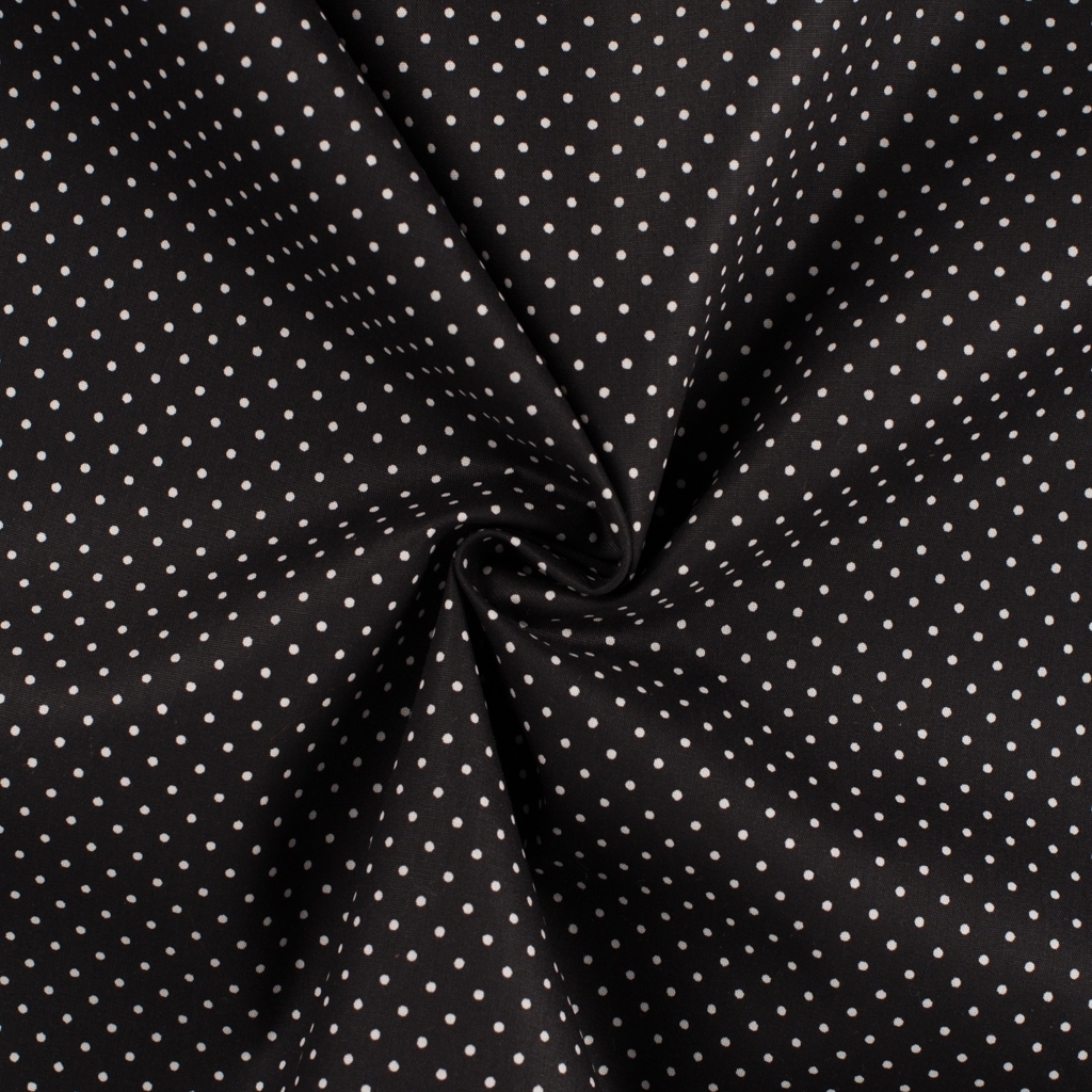 Baumwoll Popeline The Dots, schwarz