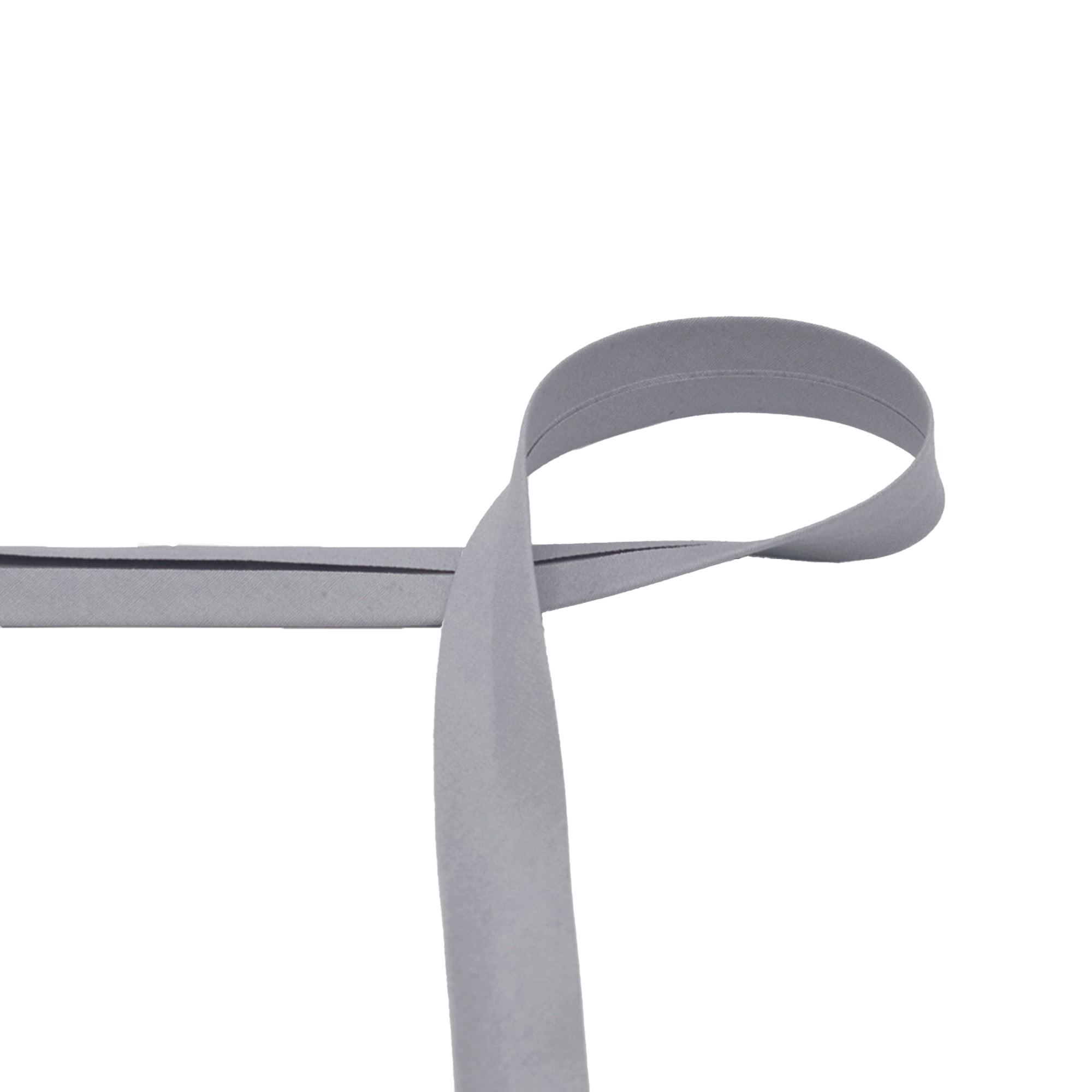 Baumwoll Schrägband 20 mm, silbergrau