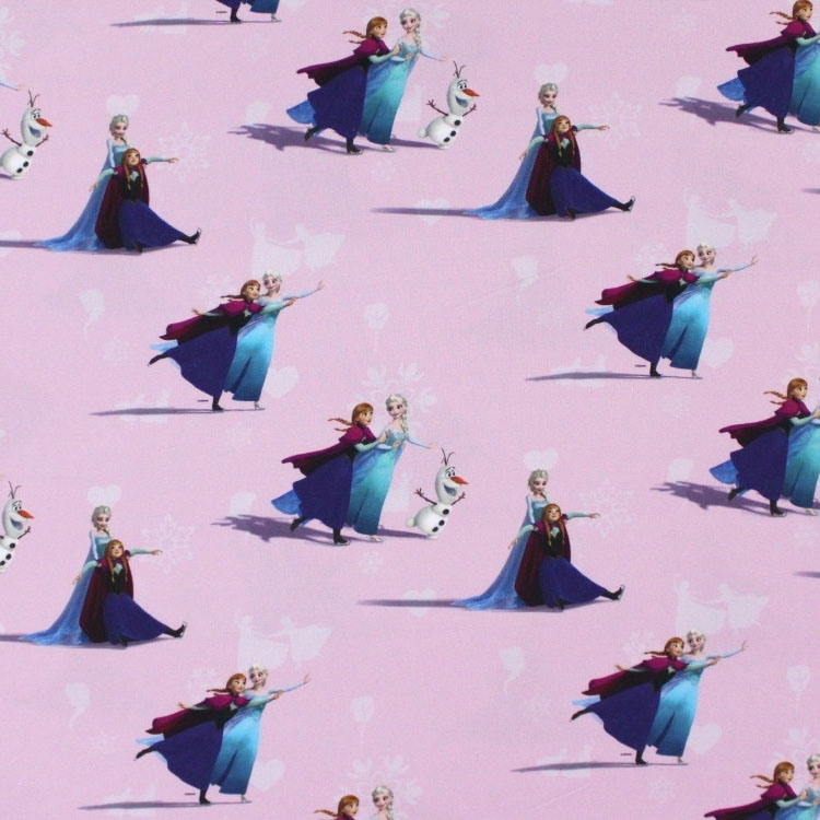 Baumwolljersey Eiskönigin Elsa, rosa