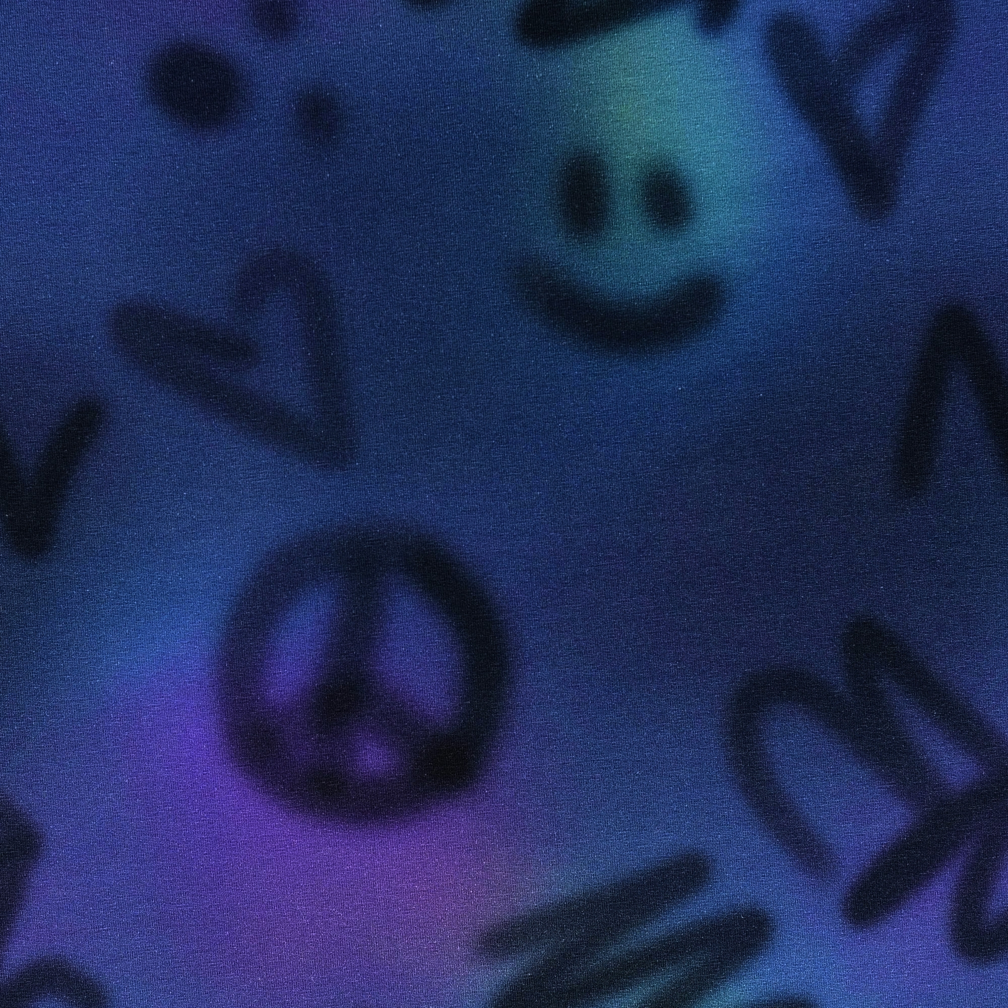 Baumwolljersey Graffiti Style, dunkelblau