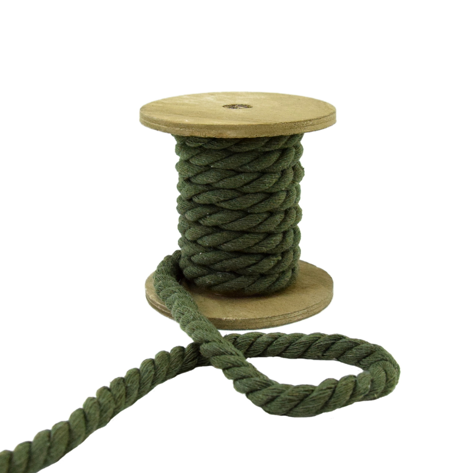 Baumwollkordel gedreht, 8 mm, army