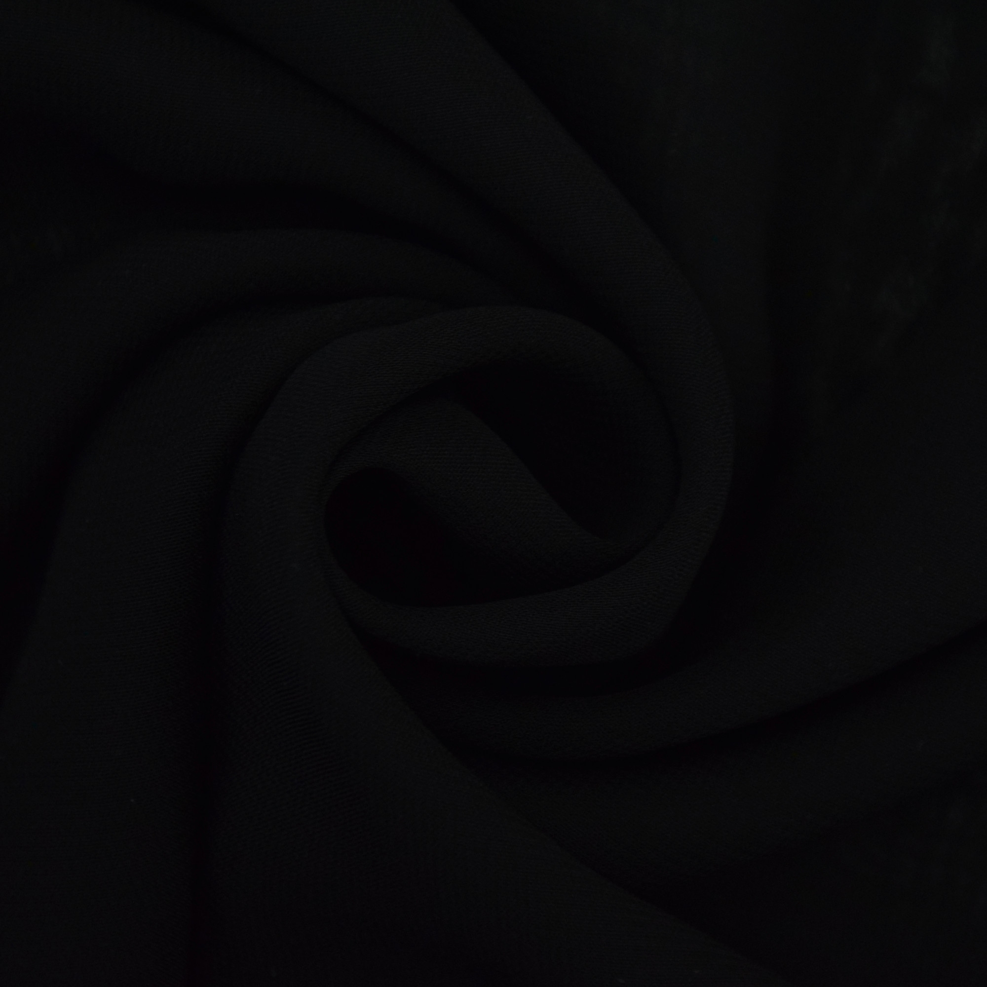Chiffon schwarz, monofarben