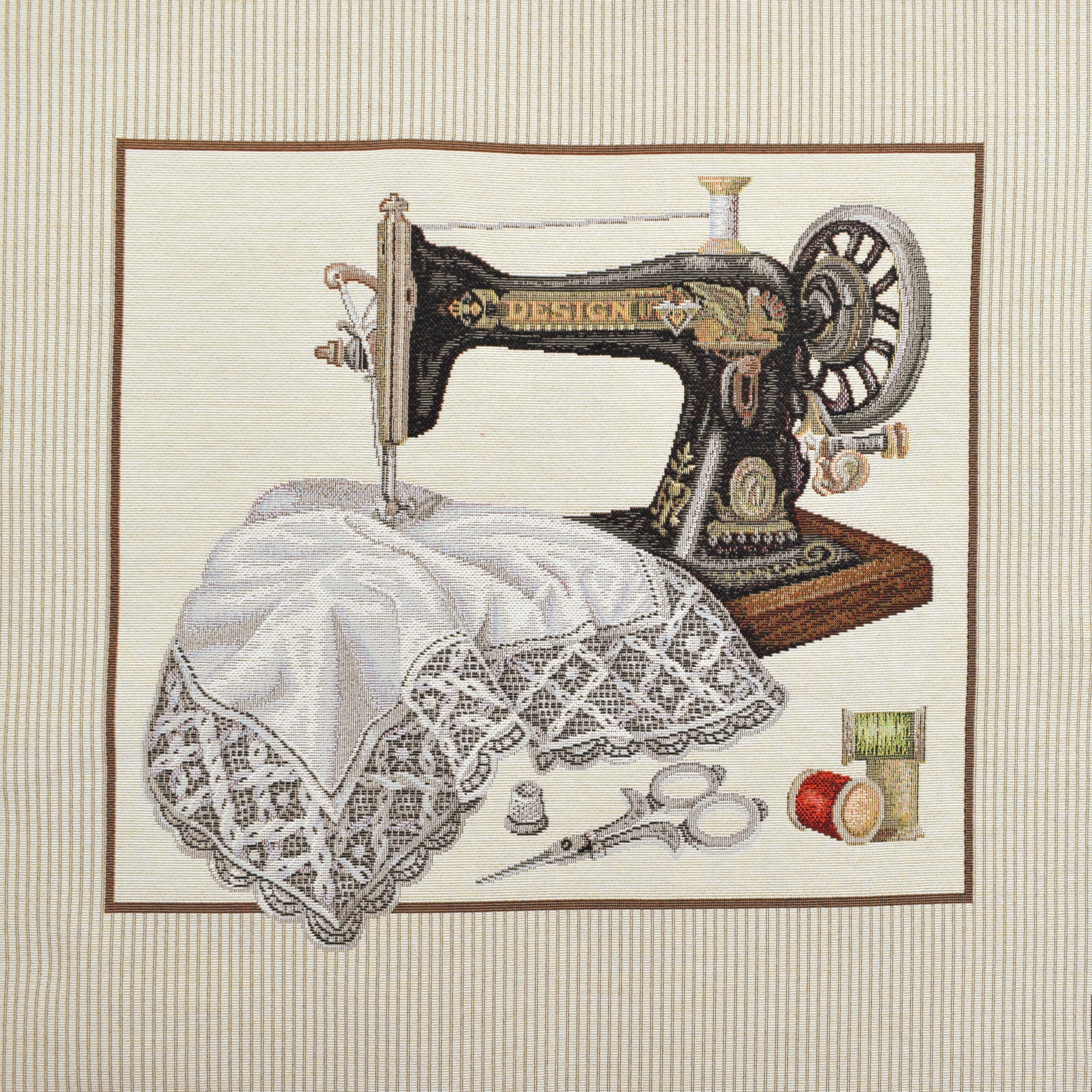 Dekostoff Gobelinstoff Panel Nähmaschine, 46 x 46 cm