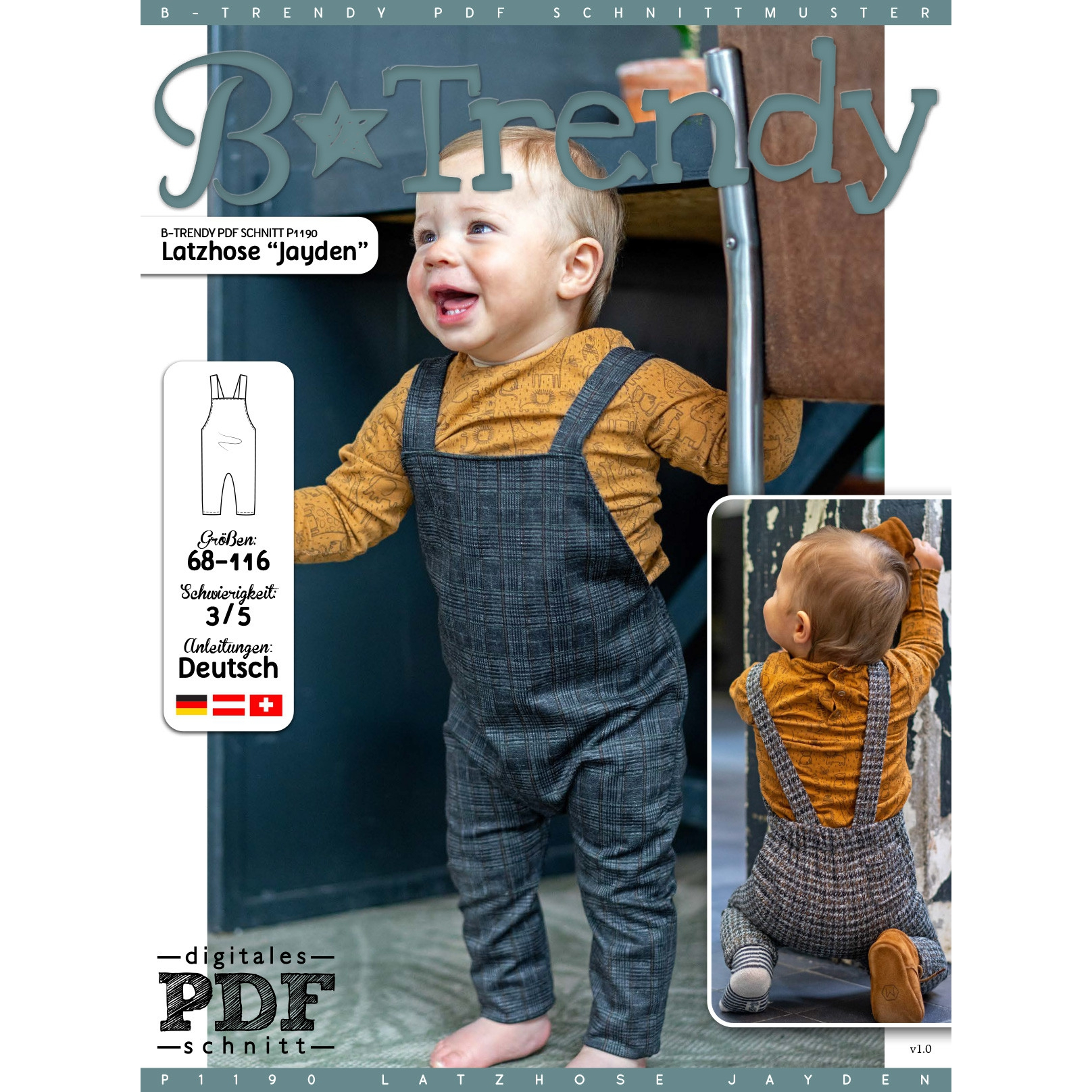 E-Book B-Trendy P1190 Latzhose Jayden