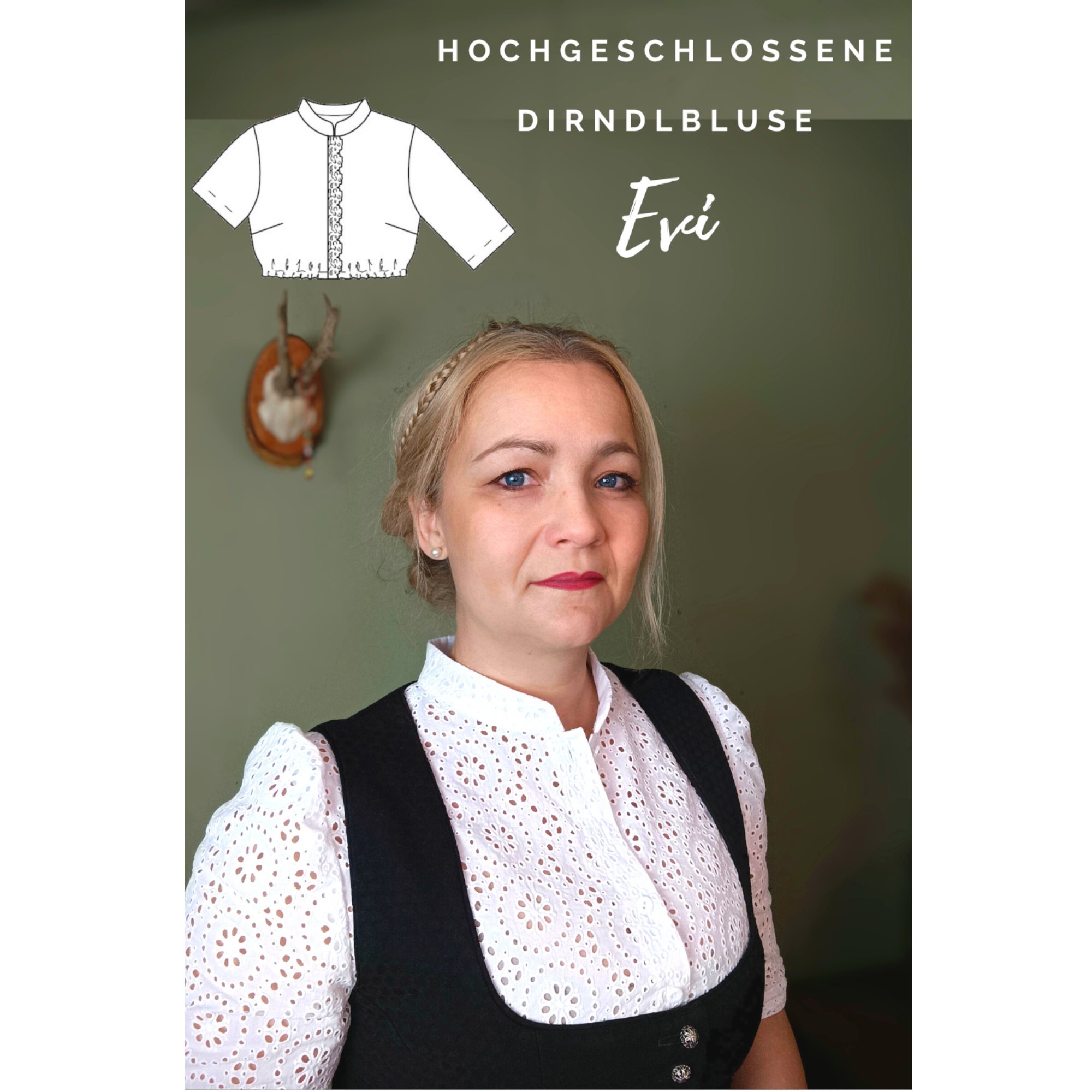 E-Book Dirndl Schnitte Hochgeschlossene Dirndlbluse Evi