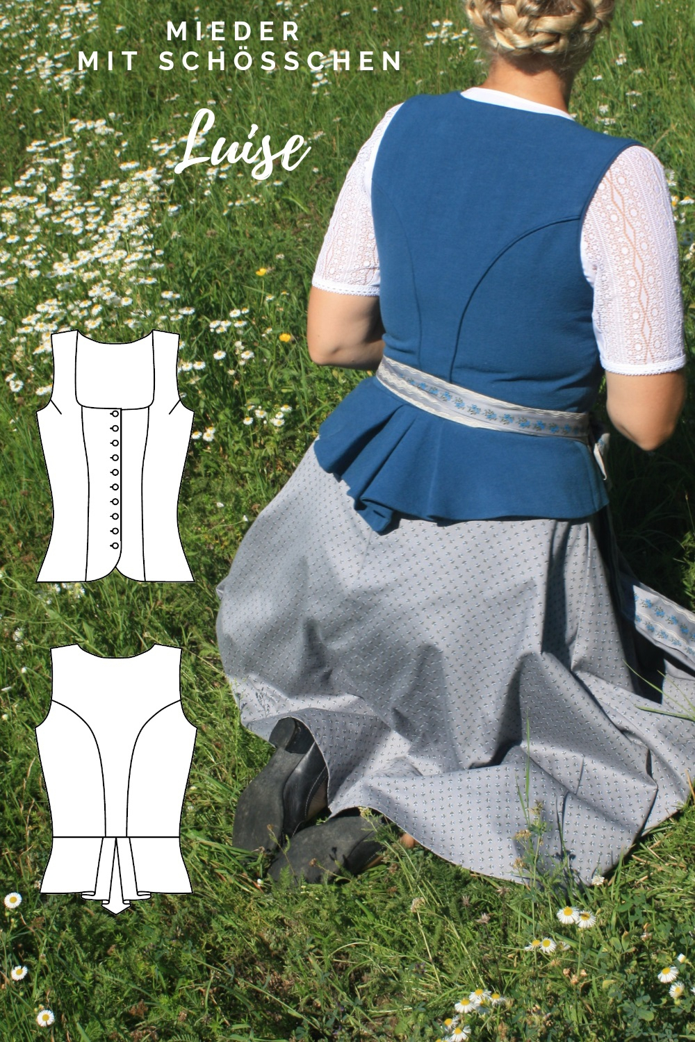 E-Book Dirndl Schnitte Mieder mit Schößchen Luise
