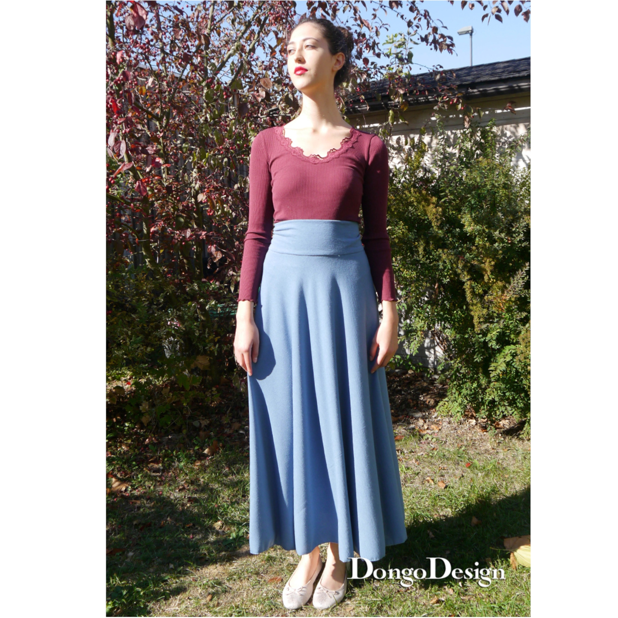 E-Book DongoDesign Damen-Rock Einen halben Teller Jersey