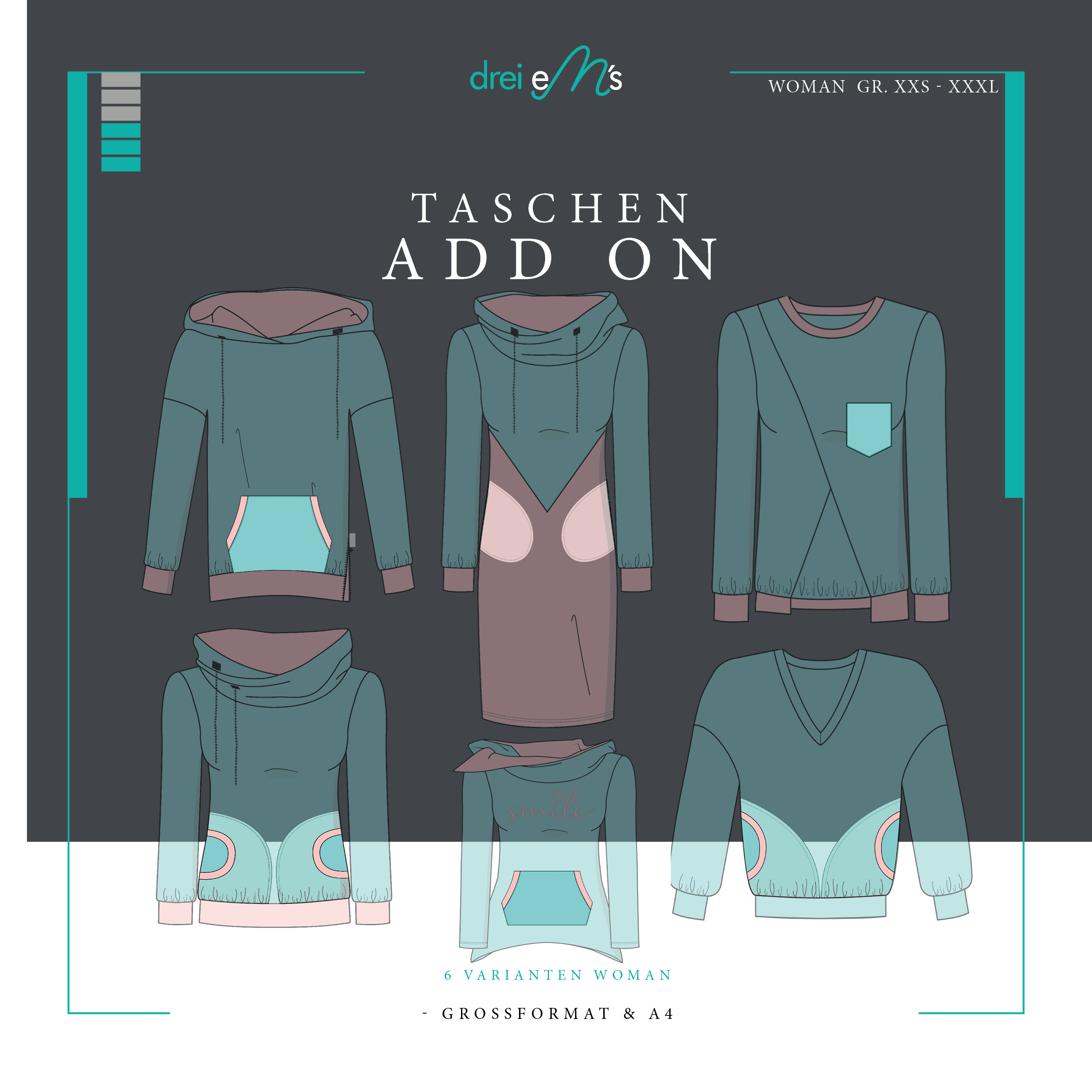 E-Book drei eM's Taschen-Add on Woman