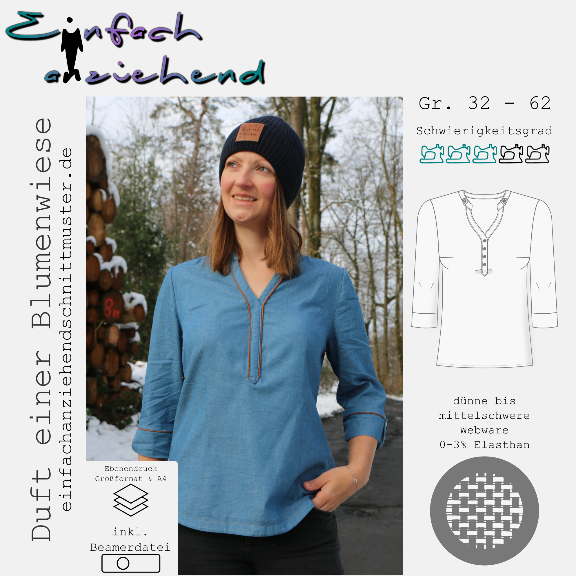 E-Book Einfach anziehend Damen-Bluse Duft einer Blumenwiese