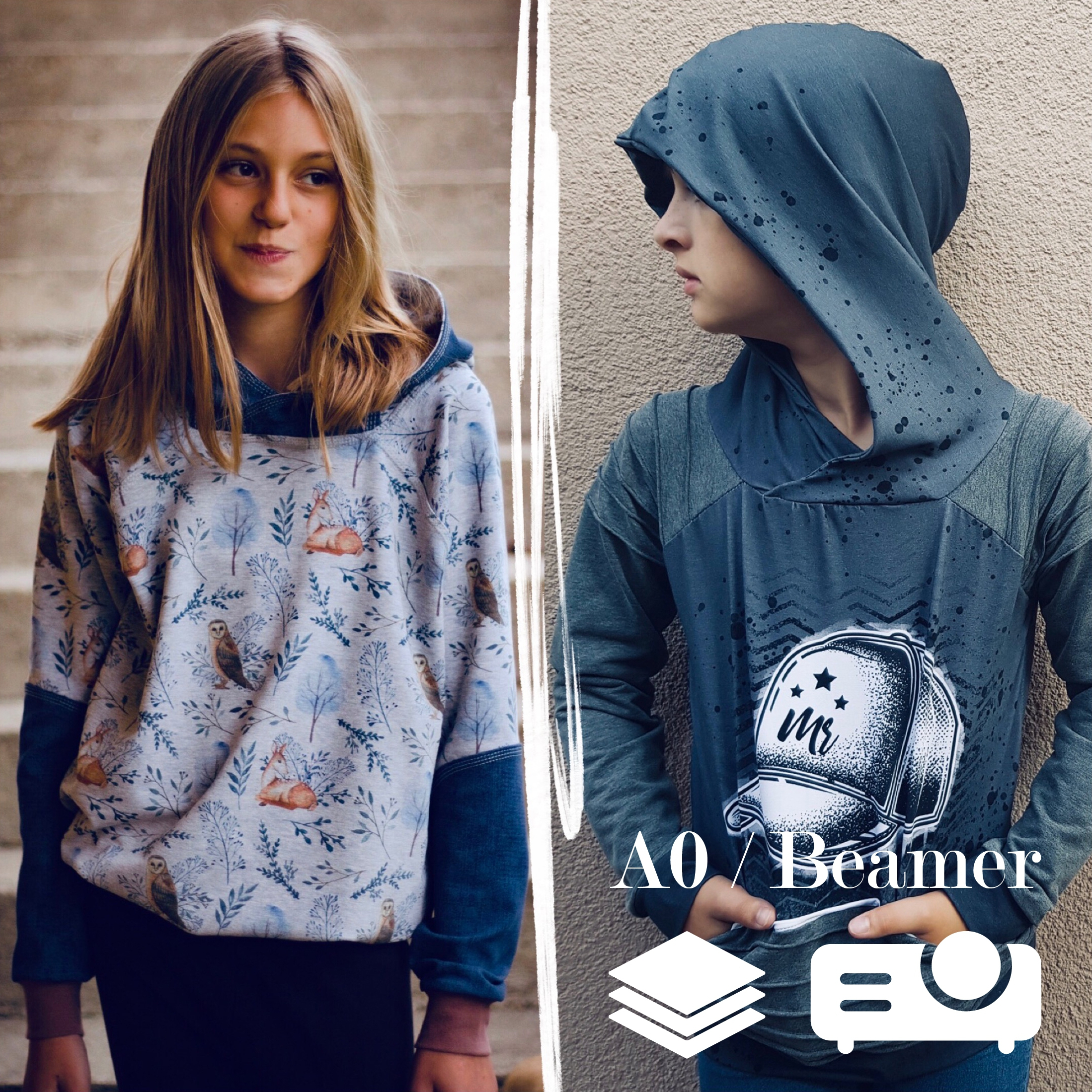 E-Book LovelySewDesign Lovely Hoodie Kids Beamer / A0-Version