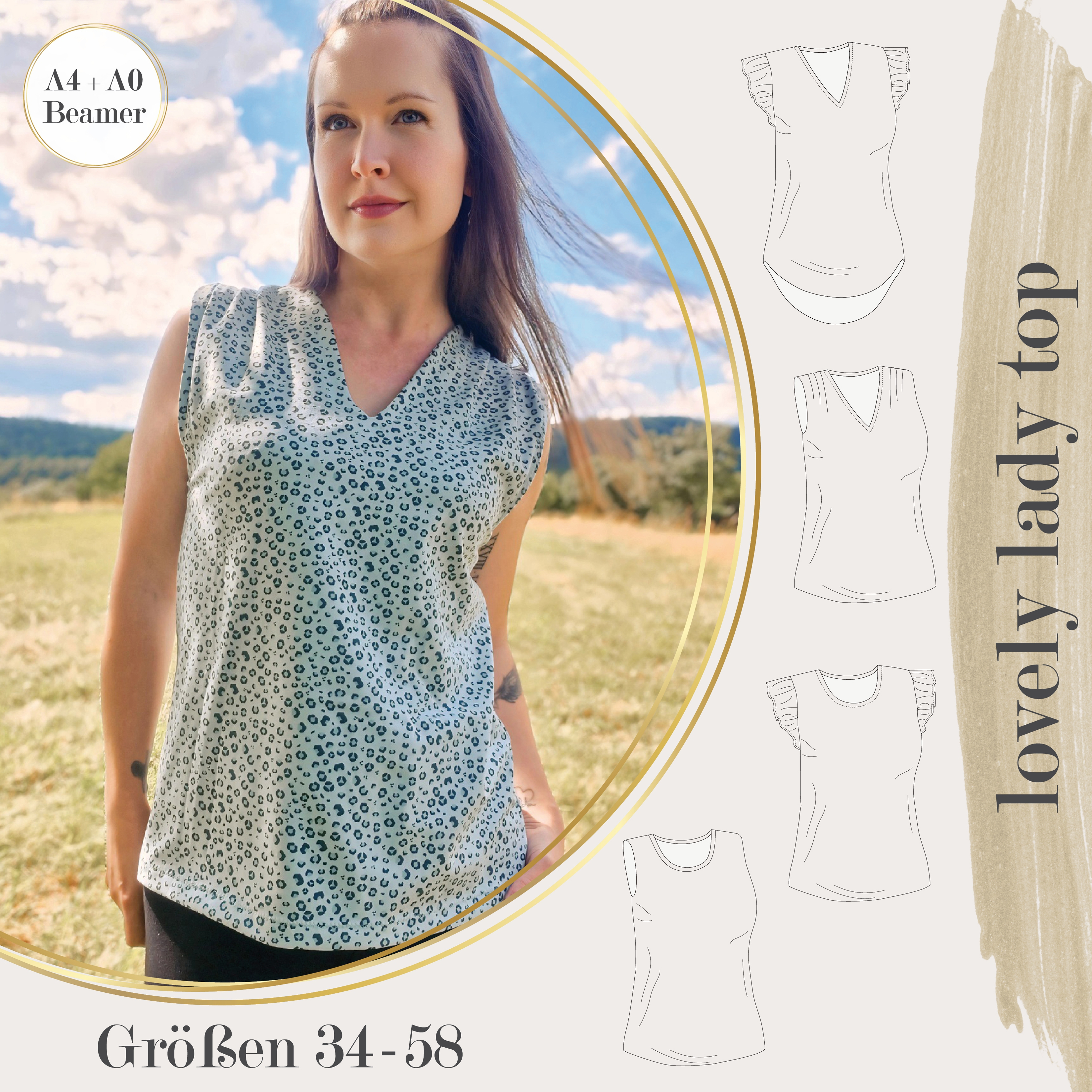 E-Book LovelySewDesign Lovely Lady Top Damen A0/Beamer-Version