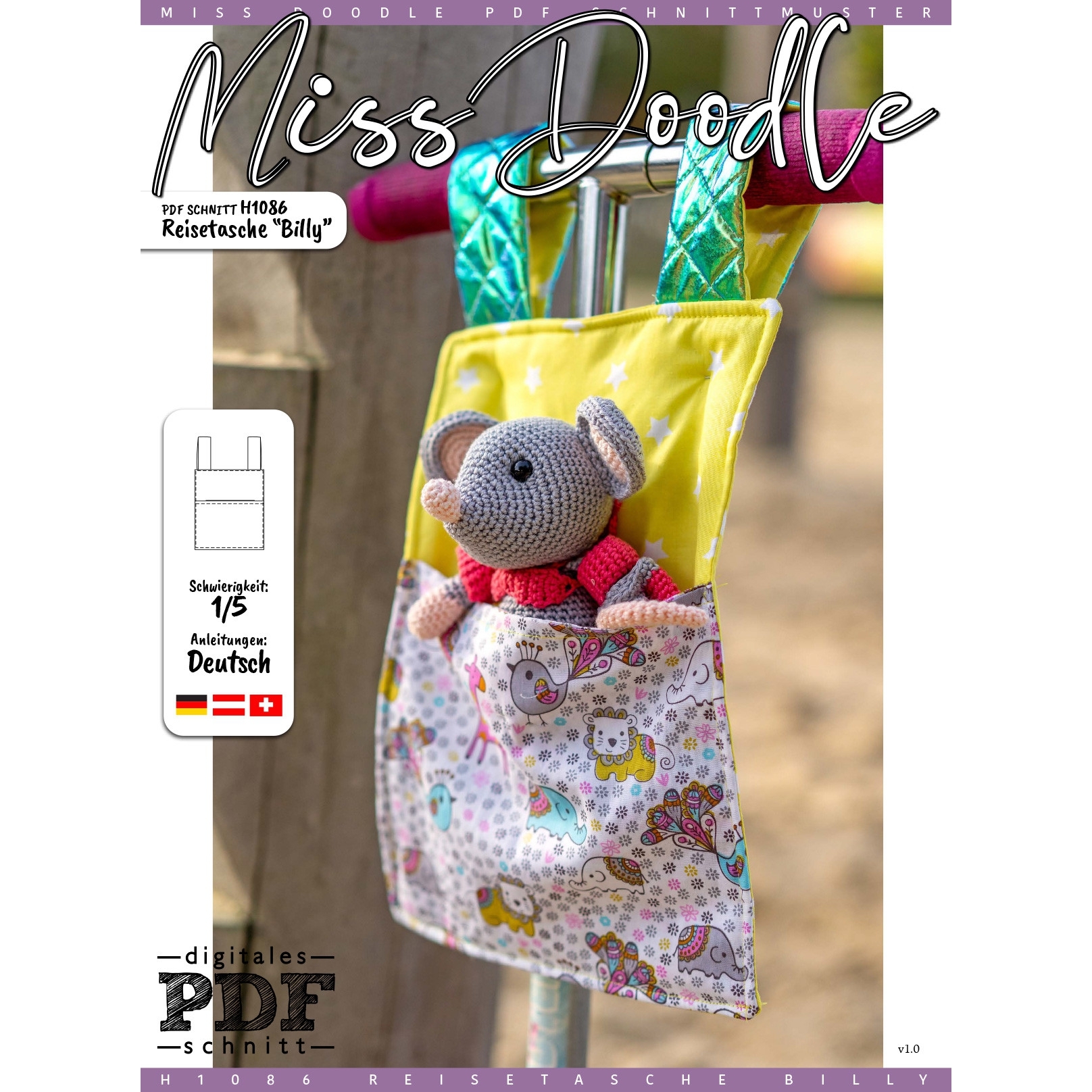 E-Book Miss Doodle H1086 Reisetasche Billy