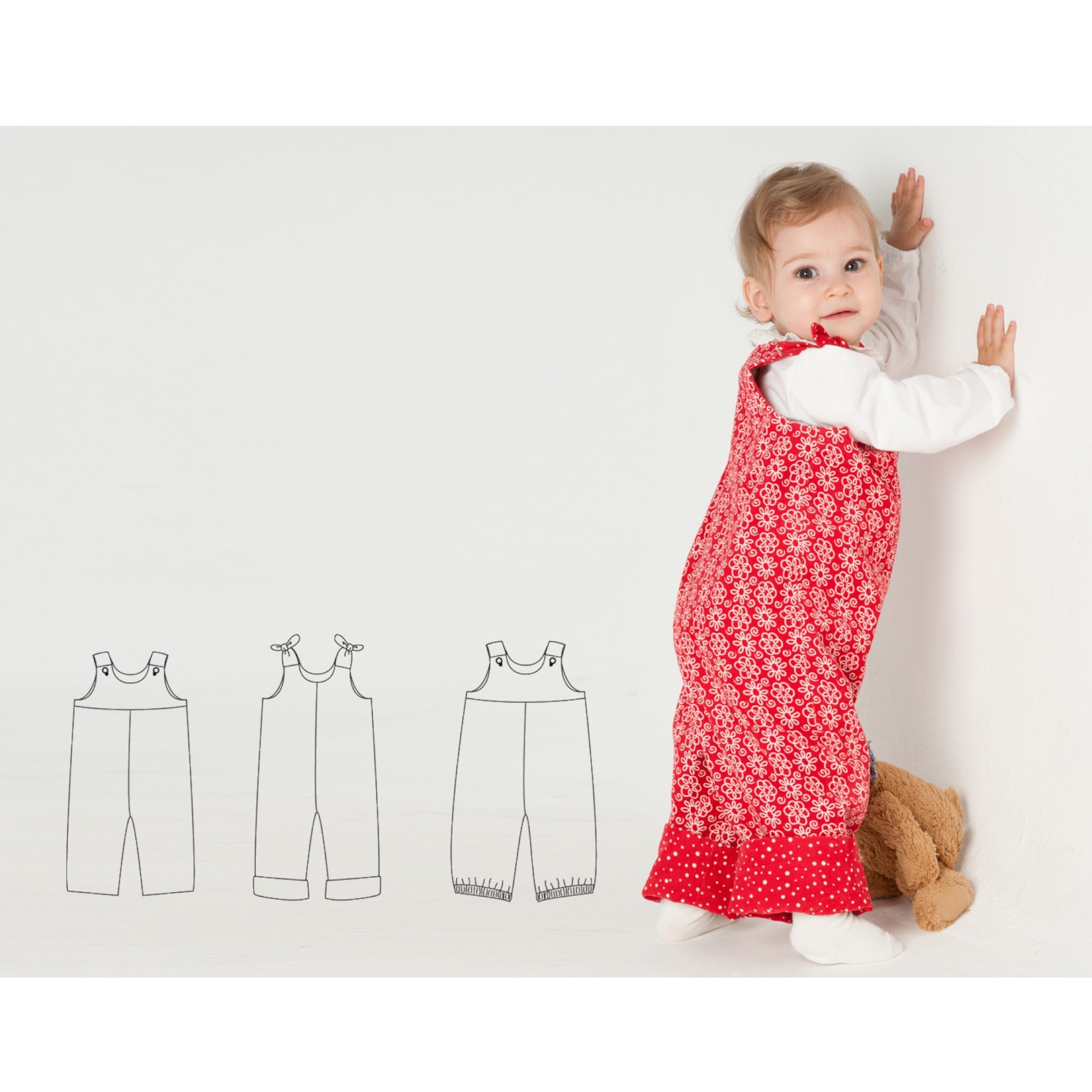 E-Book Patternforkids Lilli, Bo und Bobby Baby Latzhose