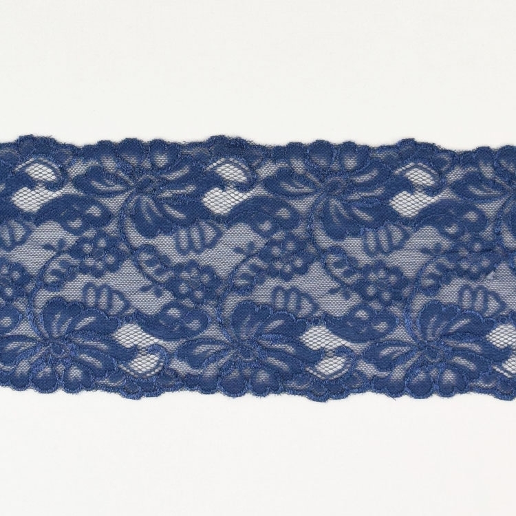 Elastische Spitze Blüten, blau