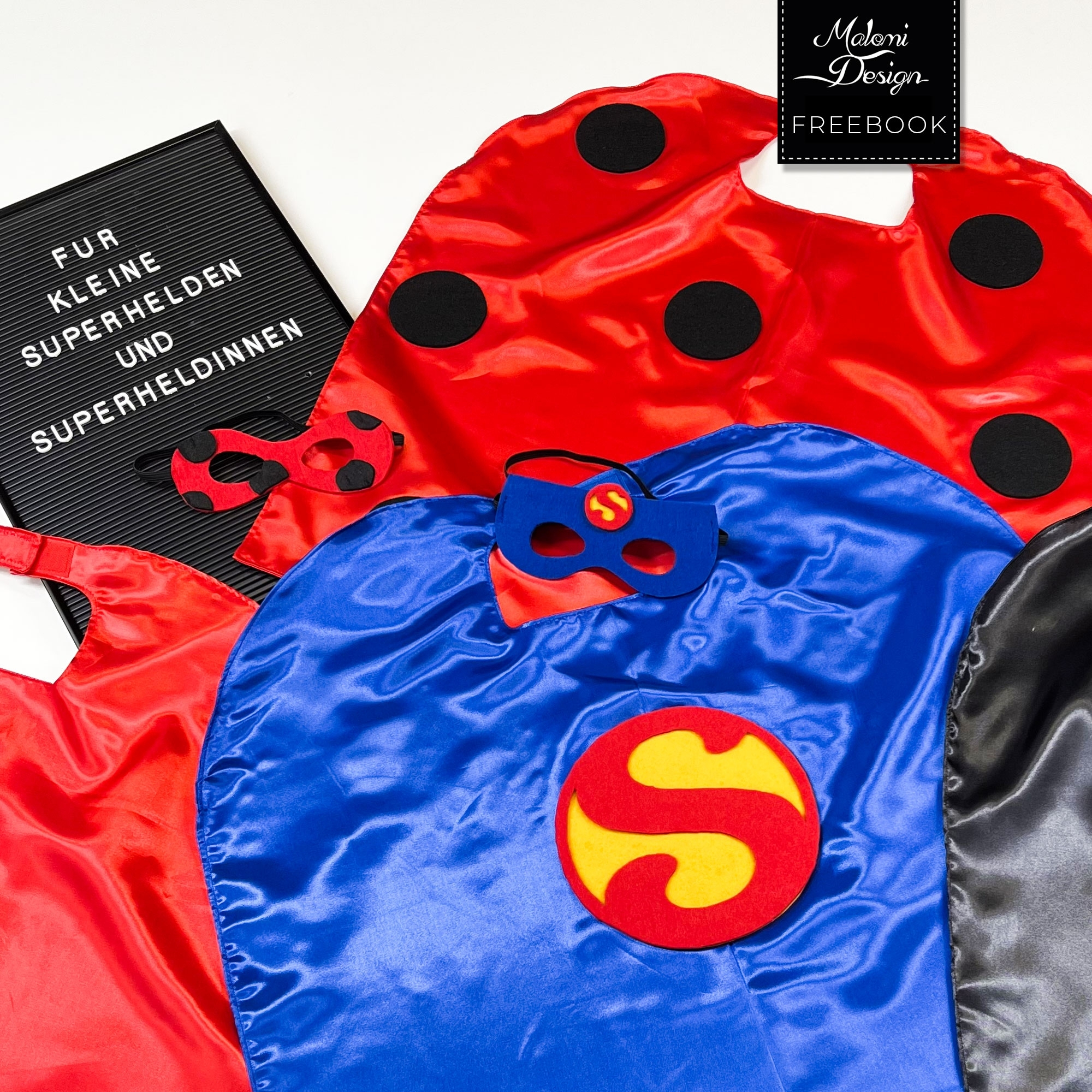 Freebook Malomi Karneval Umhang und Maske Kinder