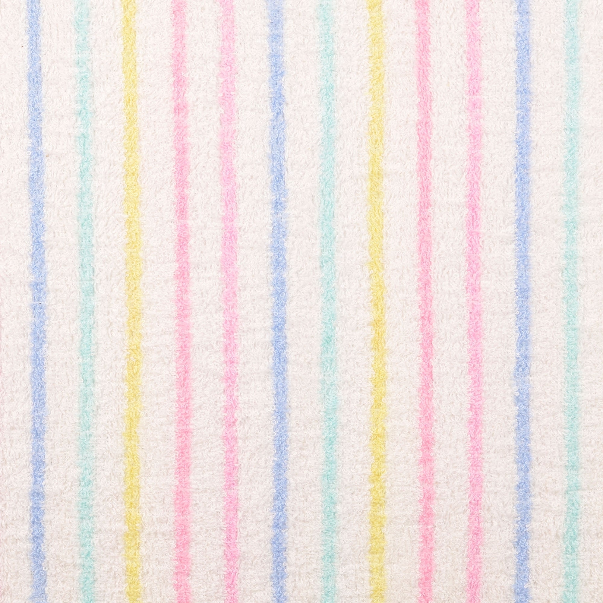 Frotteestoff Candy Stripes, weiß