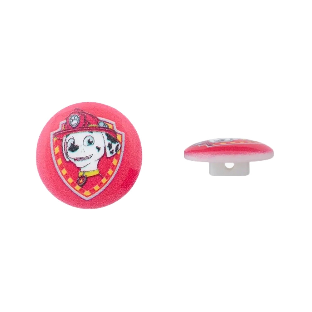 Kinderknopf Paw Patrol Marshall 15 mm, rot