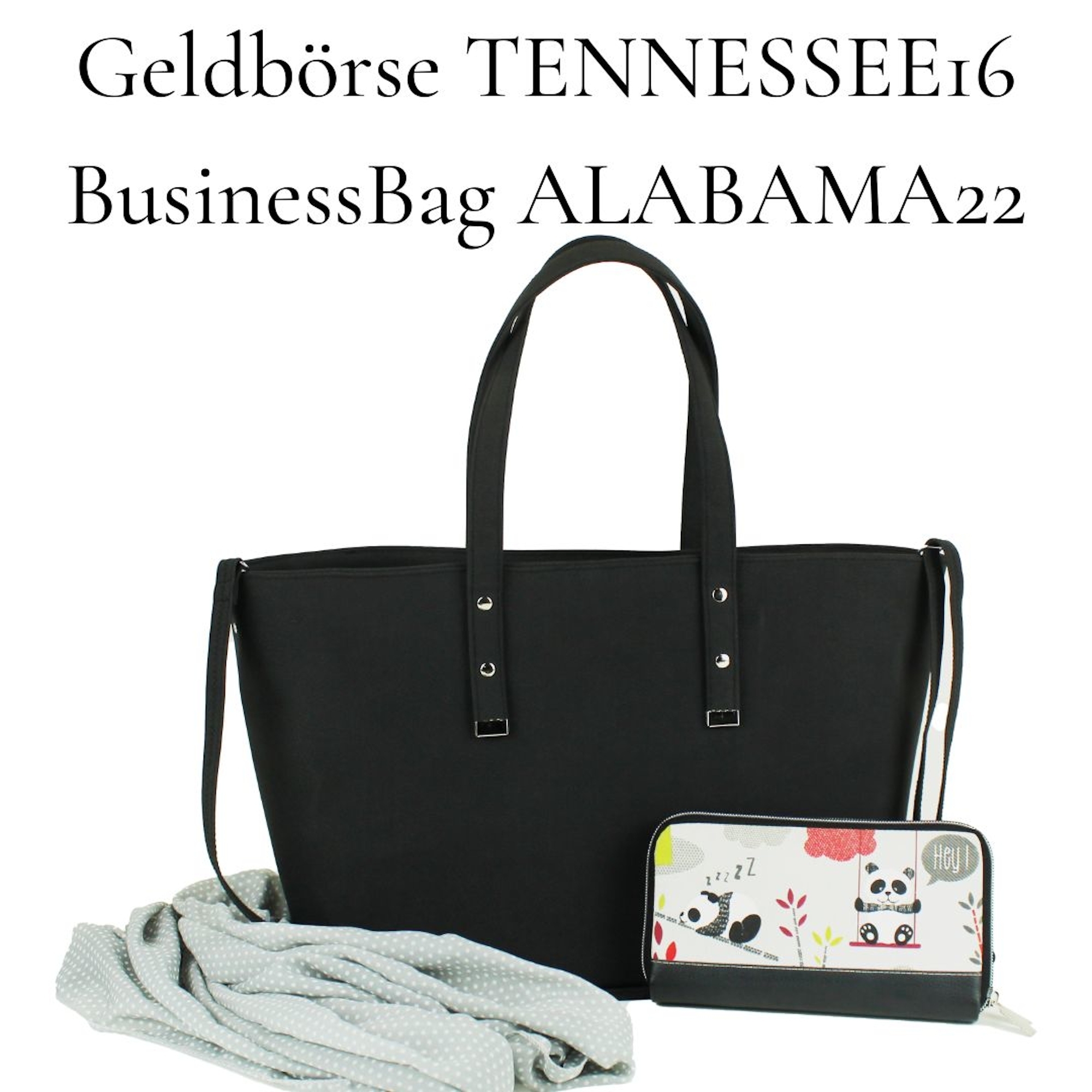 Kombi E-Book LilaMint Design Geldbörse Tennessee16 + Businessbag Alabama22