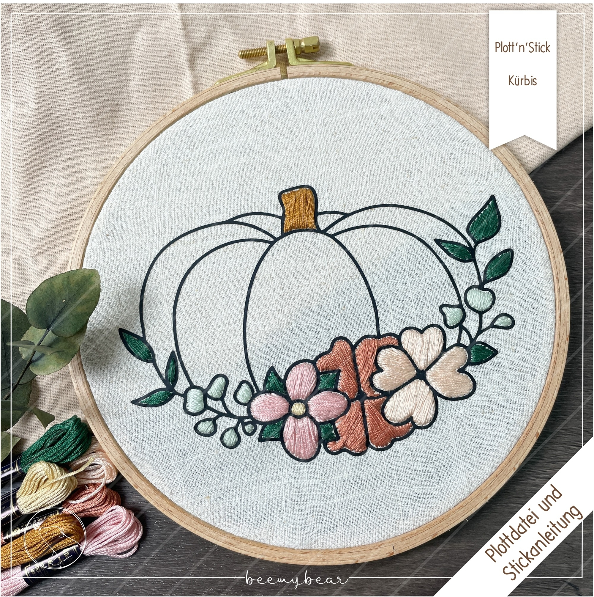 Plotter- und Stickdatei beemybear Plott'n'Stick Kürbis