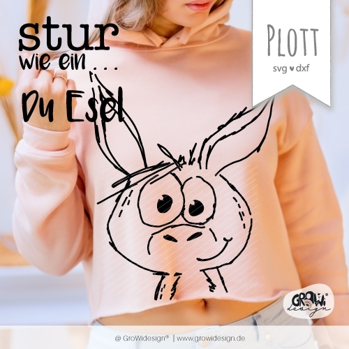 Plotterdatei GroWiDesign Esel