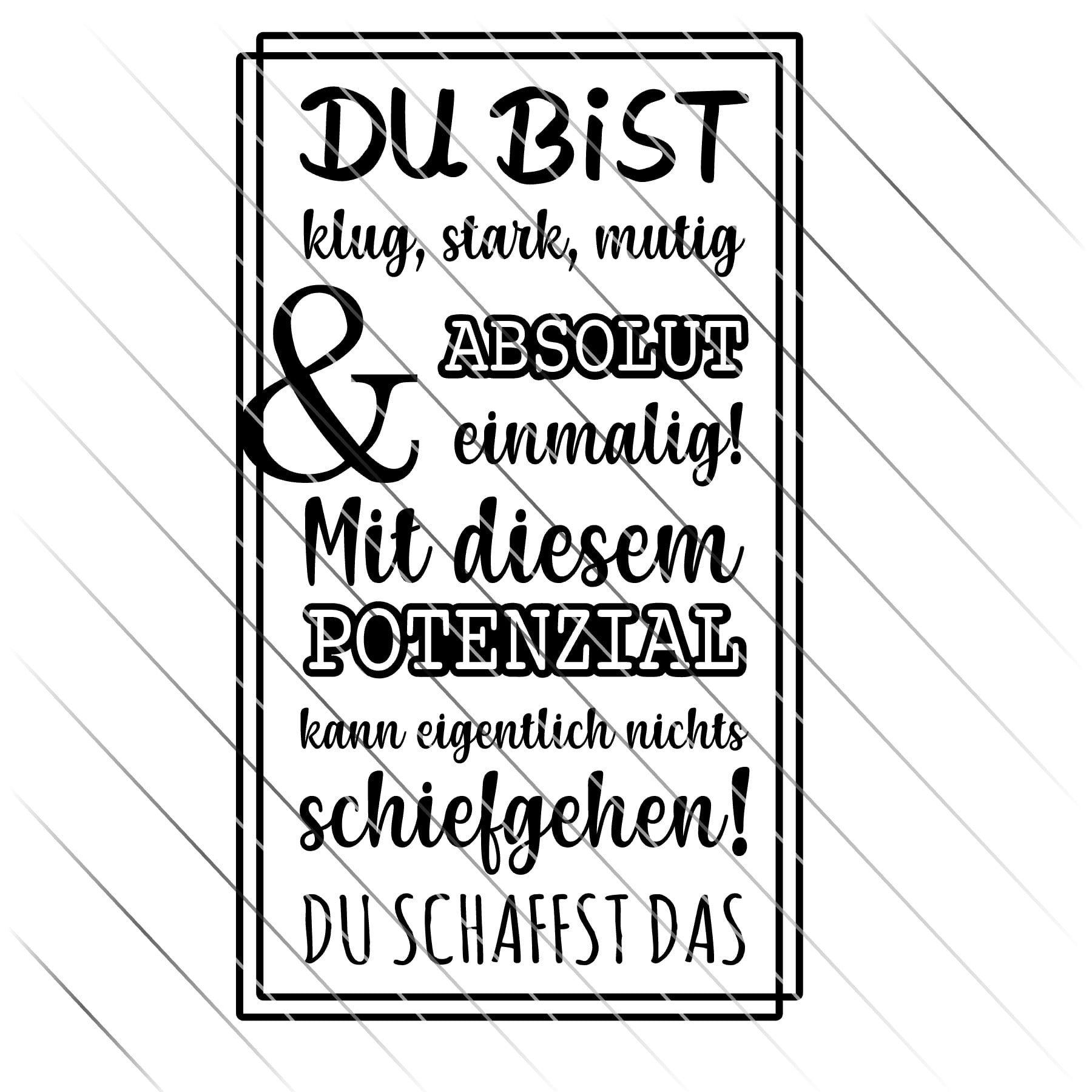 Plotterdatei Löwenjunges Du schaffst das Private Lizenz
