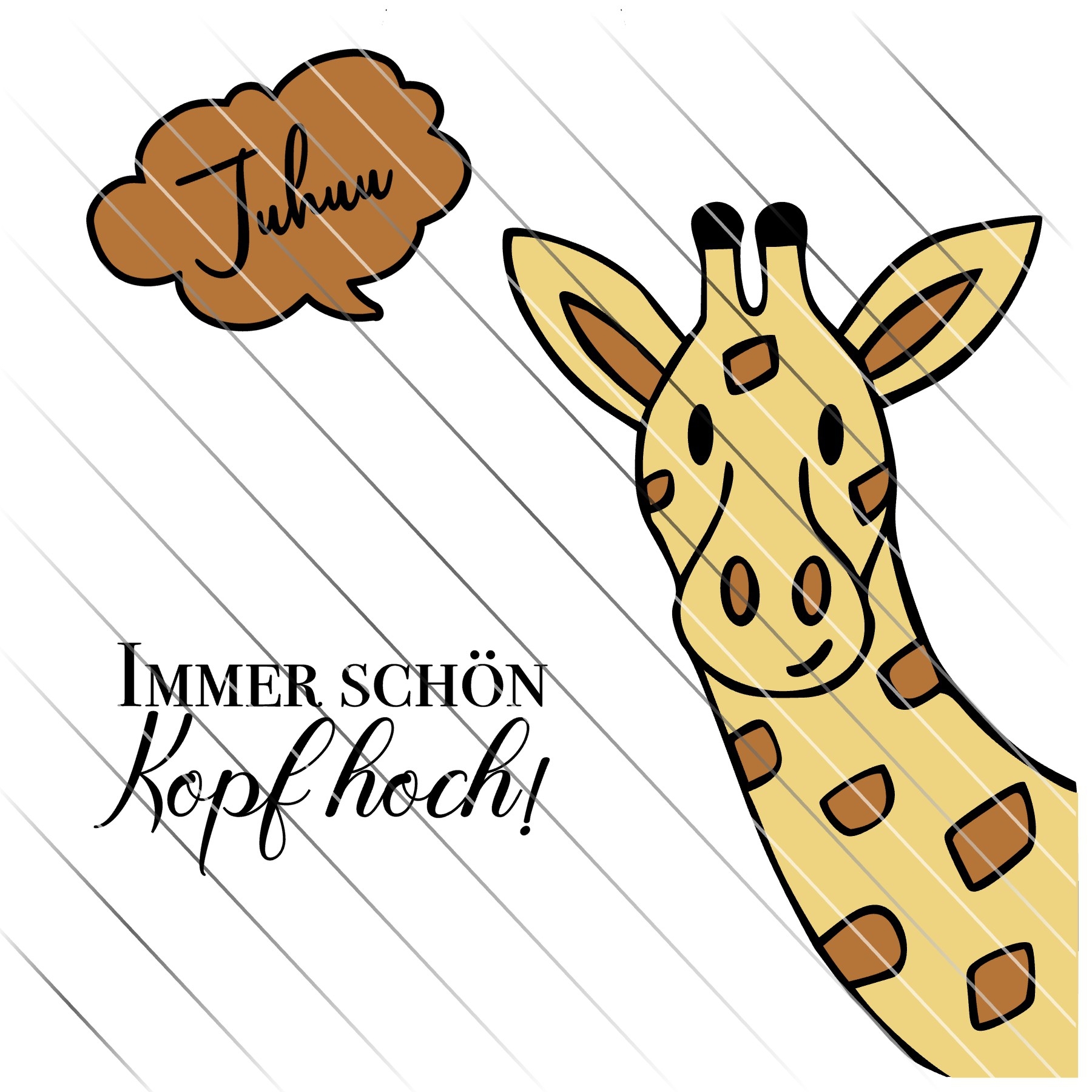Plotterdatei Löwenjunges Giraffe Private Lizenz