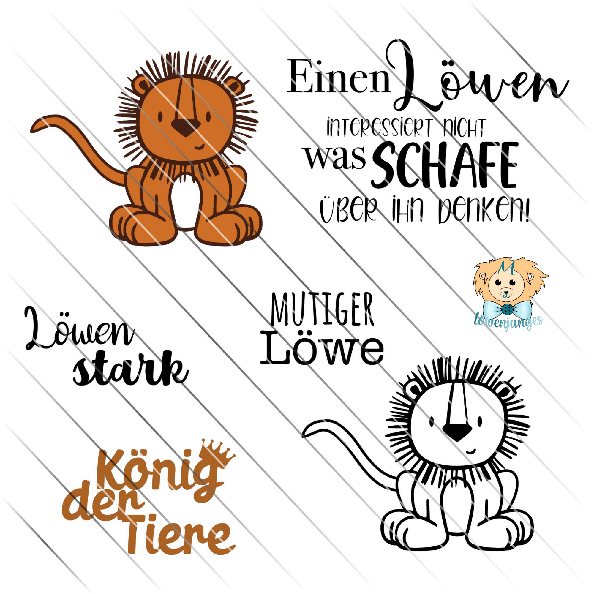 Plotterdatei Löwenjunges Löwe Private Lizenz