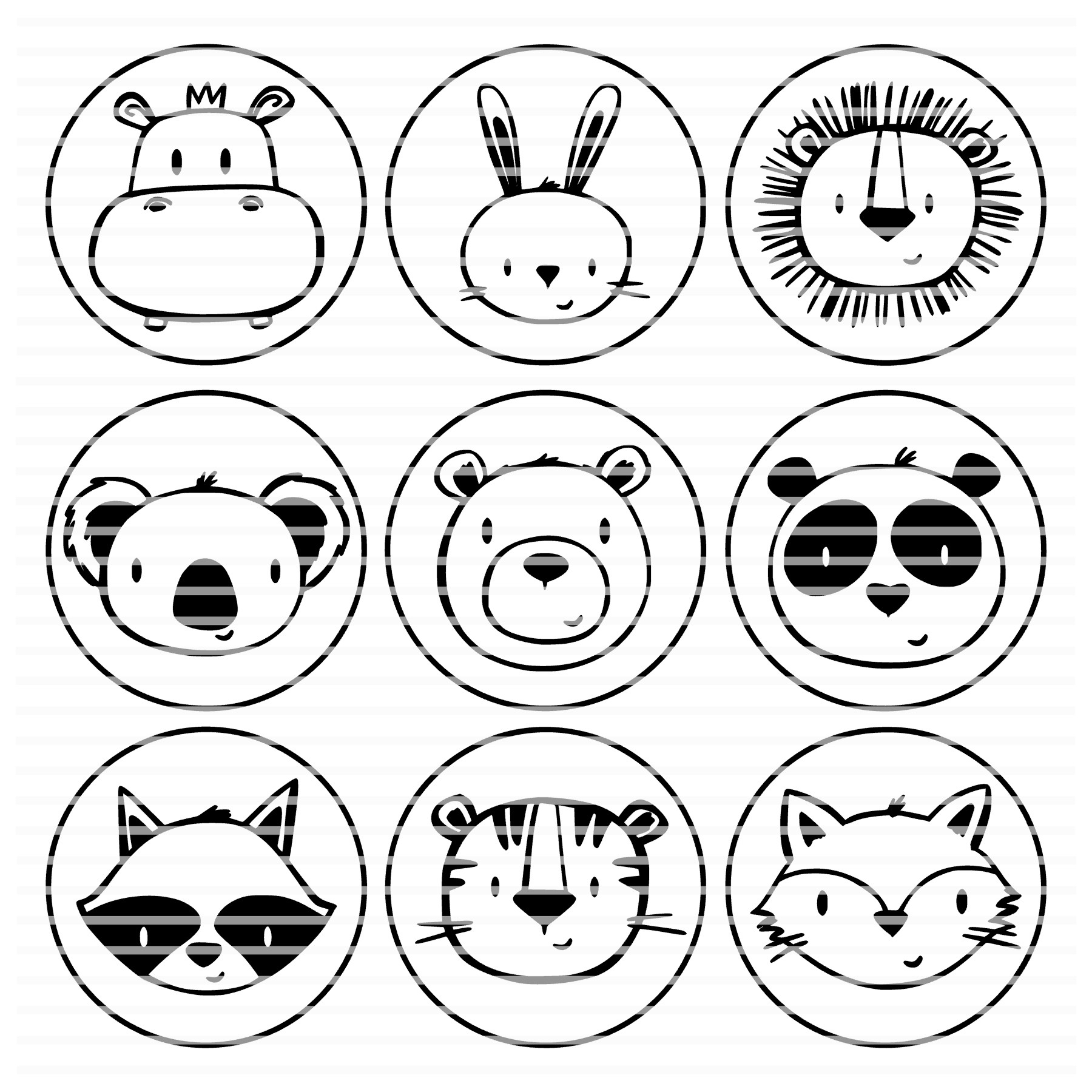 Plotterdatei Löwenjunges Tierbuttons einfach Private Lizenz
