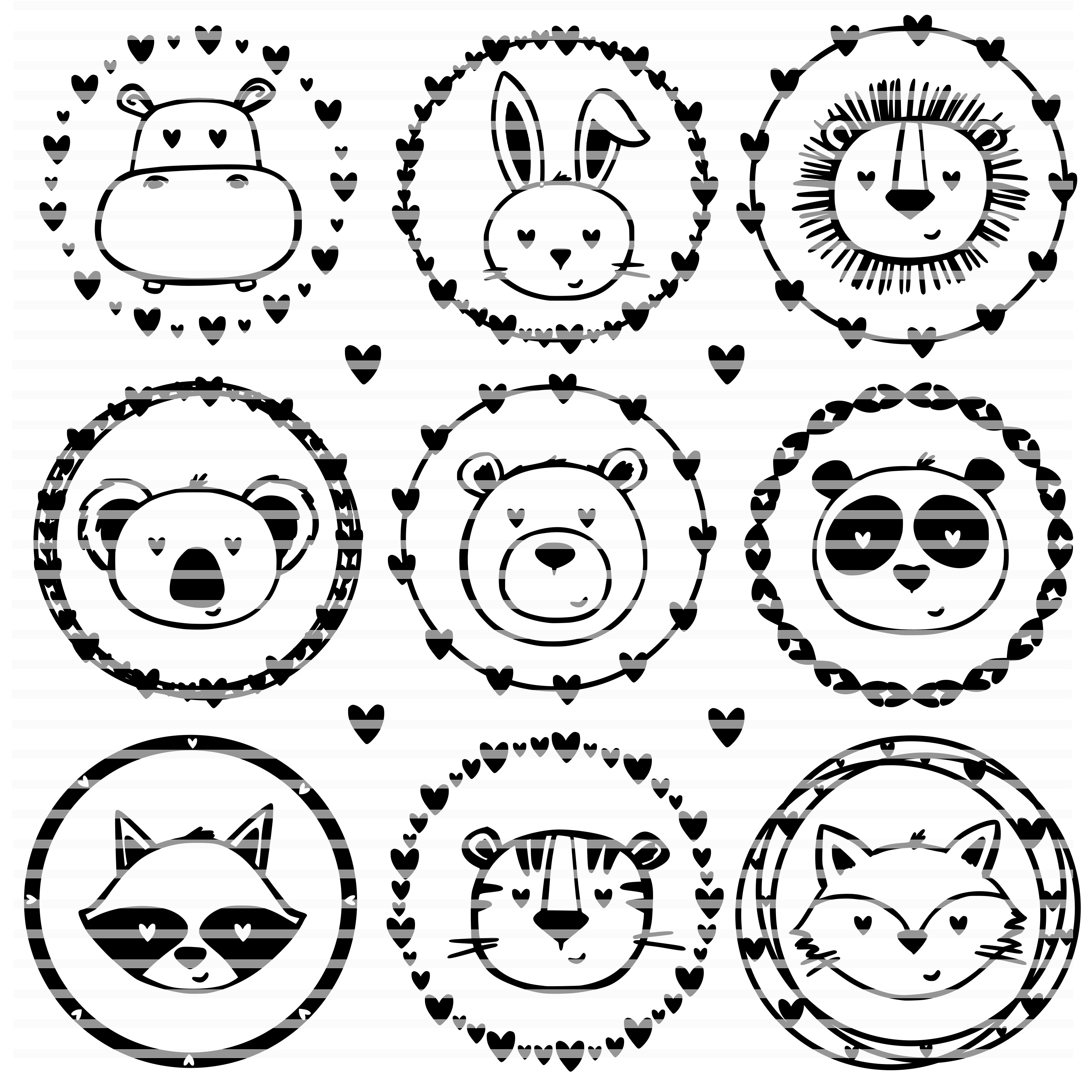 Plotterdatei Löwenjunges Tierbuttons Valentin-Edition Private Lizenz