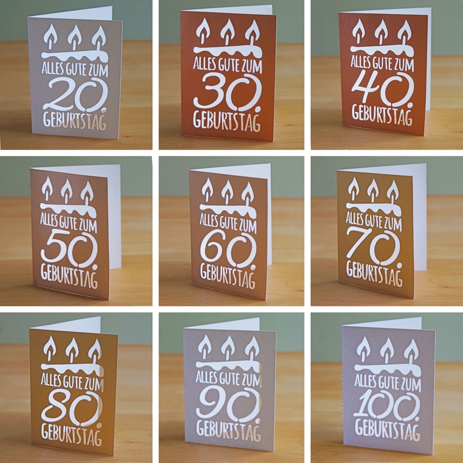 Plotterdatei Maker Mauz Karte Alles Gute zum Geburtstag rund