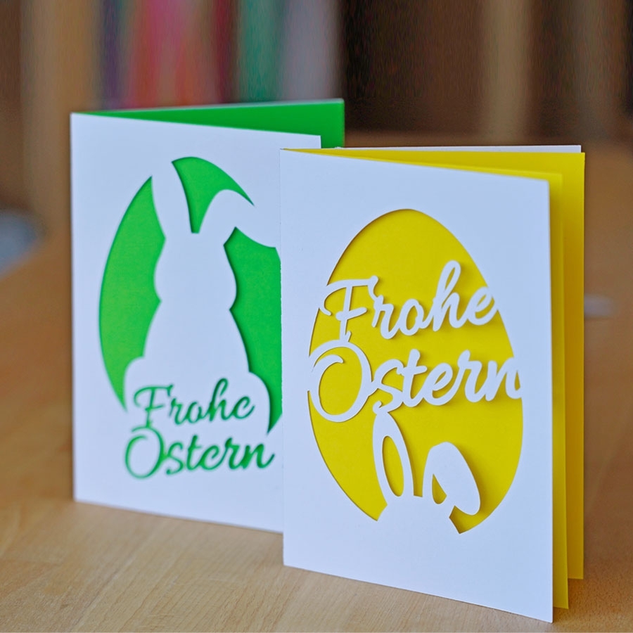 Plotterdatei Maker Mauz Karte Frohe Ostern