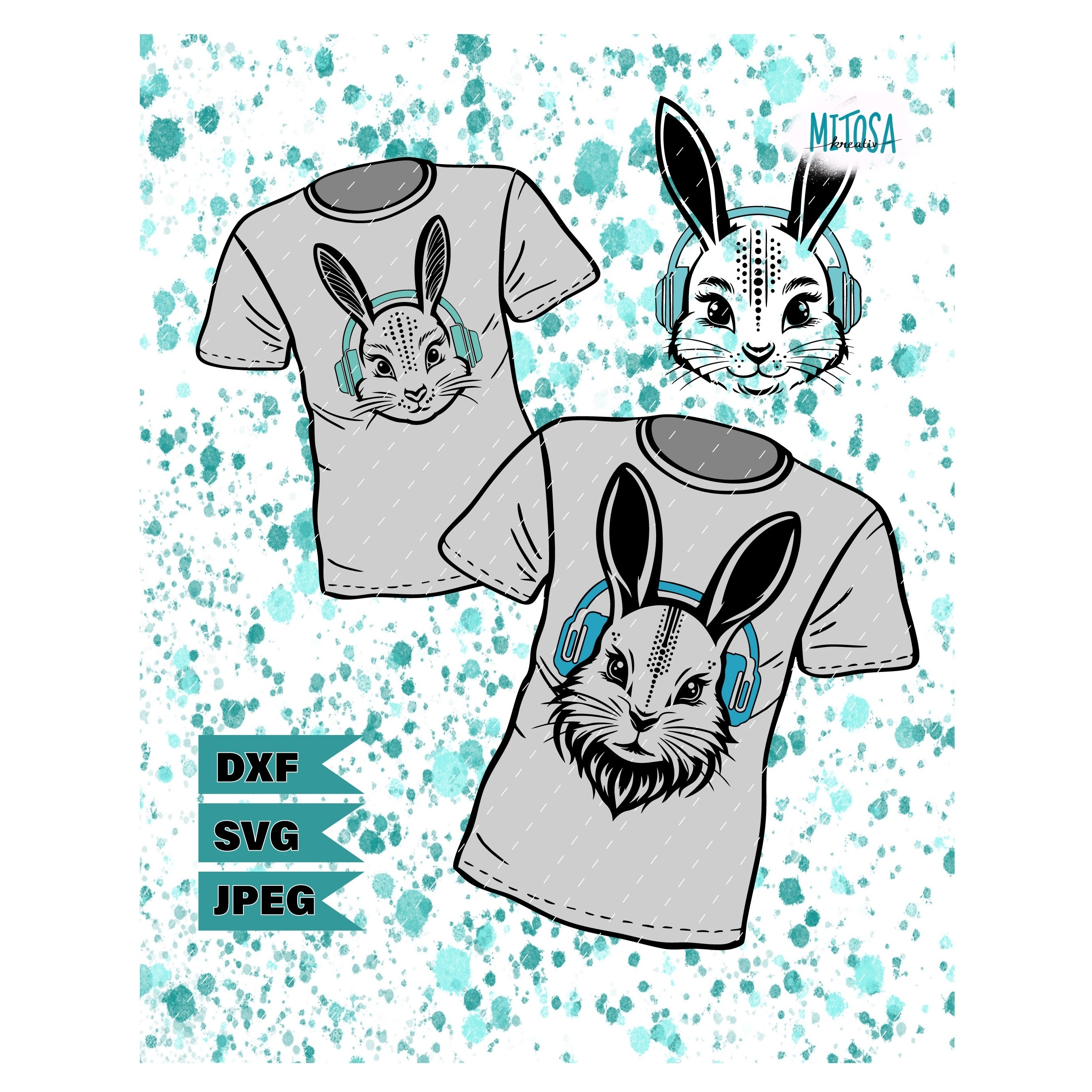 Plotterdatei MiToSa-Kreativ Sound Bunny Family