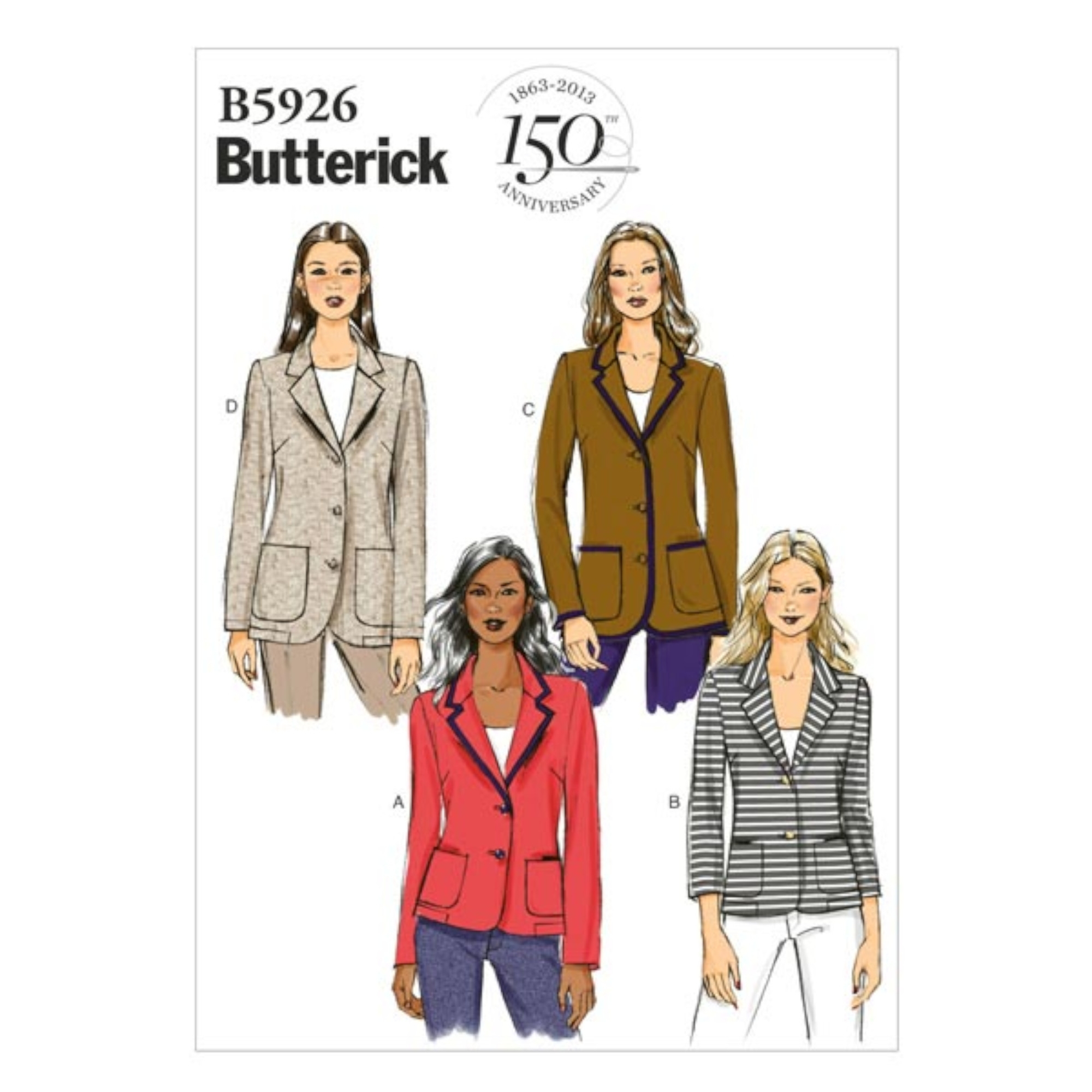 Schnittmuster Butterick 5926 Blazer, Gr. 34-42