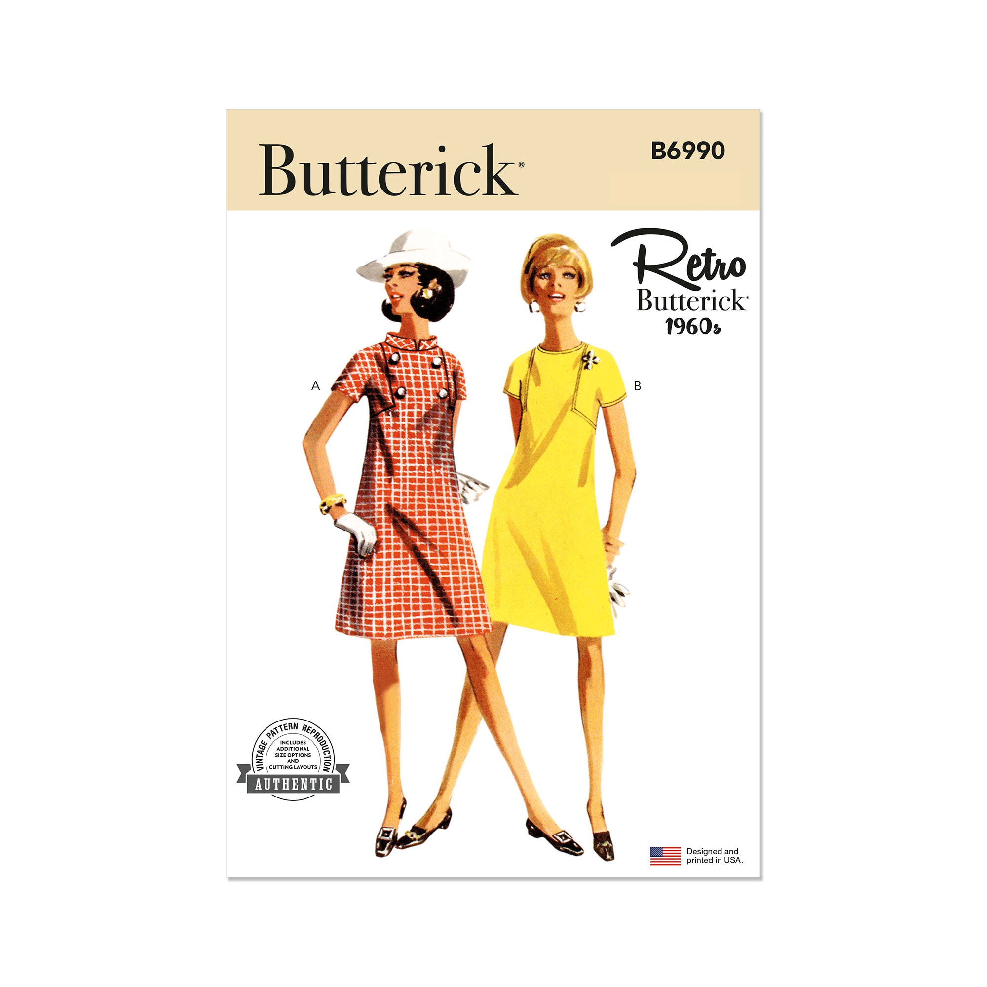 Schnittmuster Butterick One-Piece Kleid 6990 Gr. 34-42