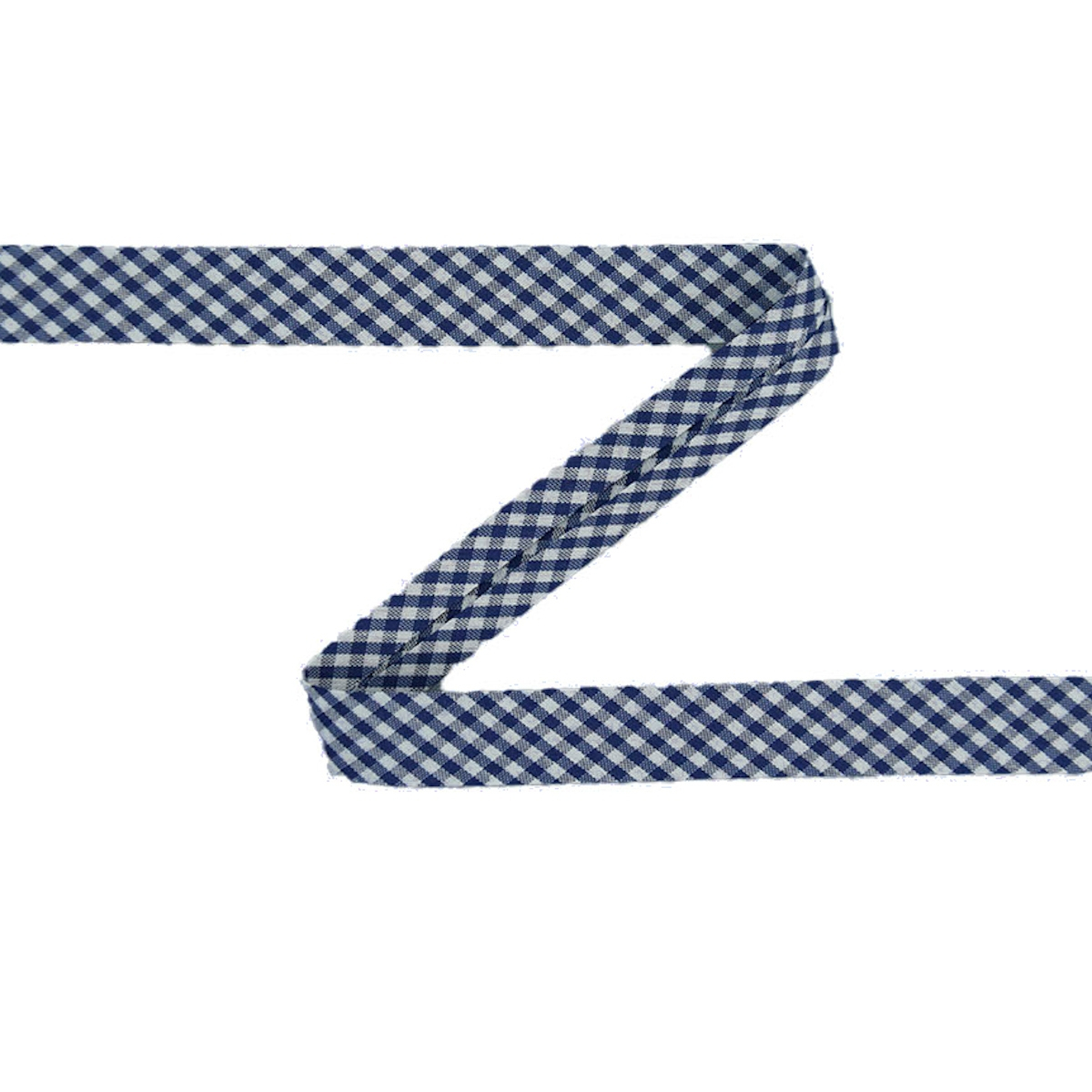 Schrägband Vichy, dunkelblau