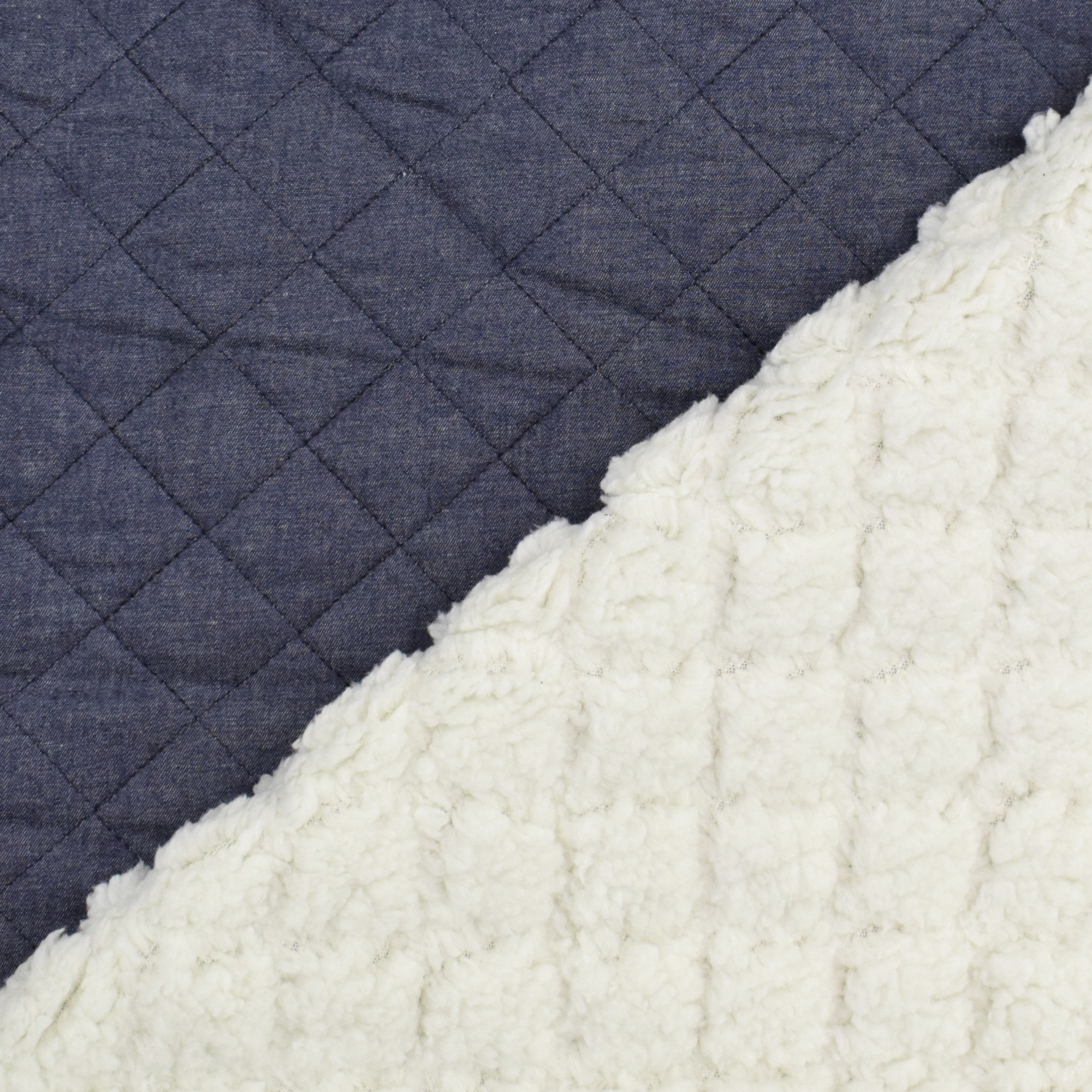 Stepper mit Fellabseite Denim, dunkelblau