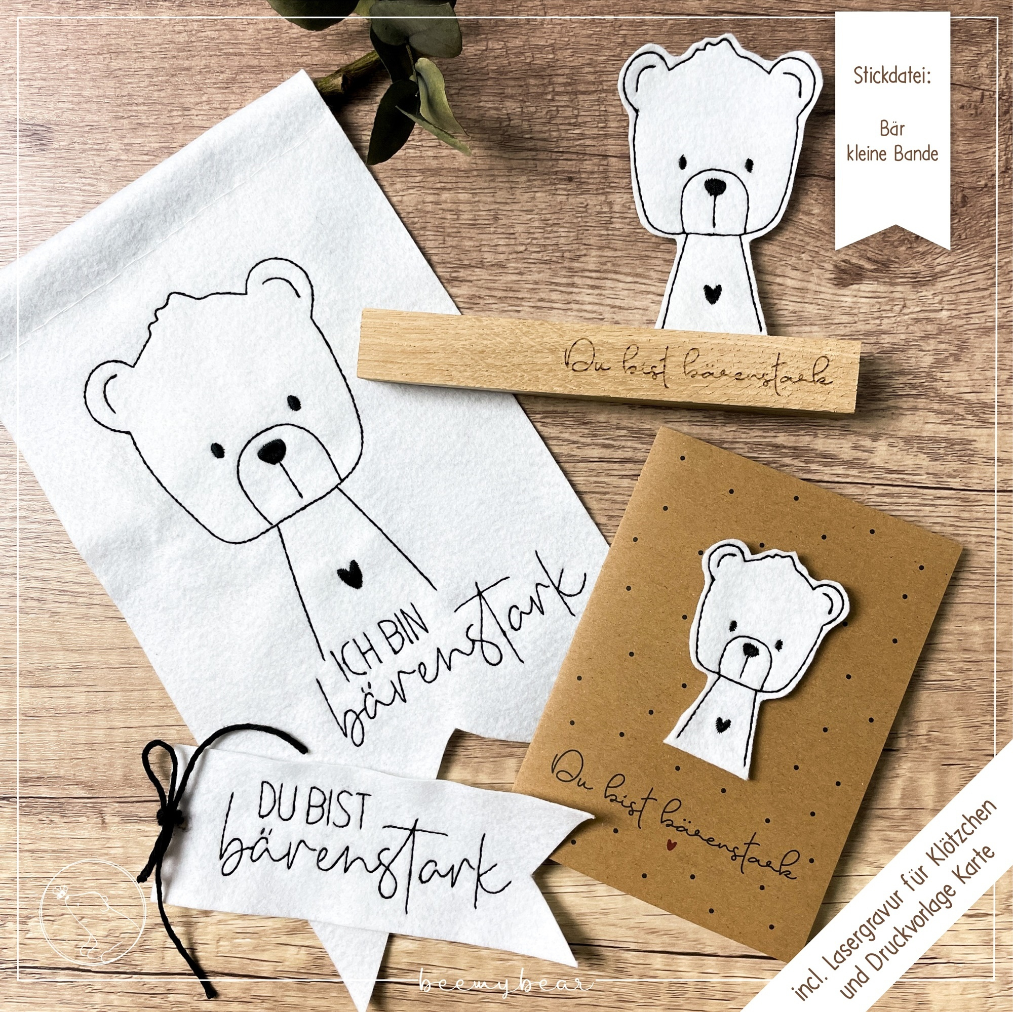 Stickdatei beemybear Bär - kleine Bande