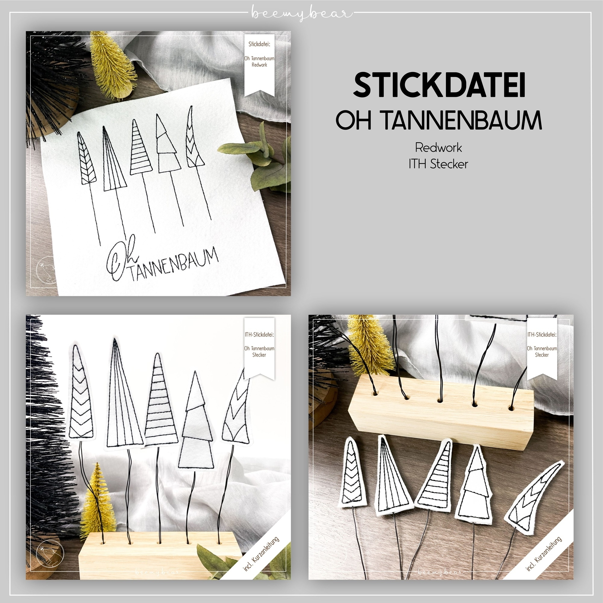 Stickdatei beemybear Oh Tannenbaum