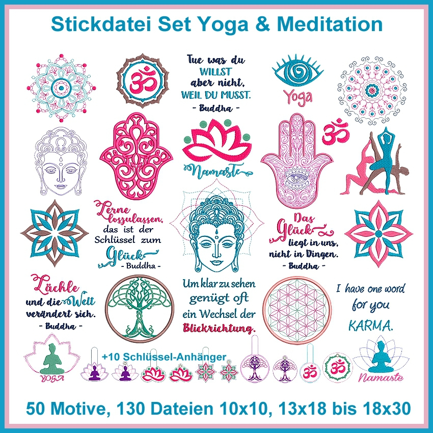 Stickdatei Rock Queen Yoga & Meditation