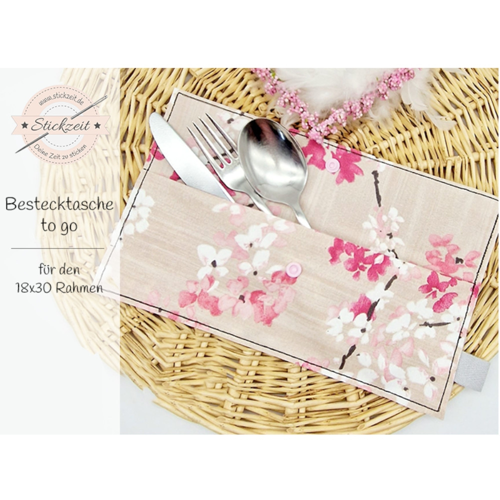 Stickdatei Stickzeit Bestecktasche to go