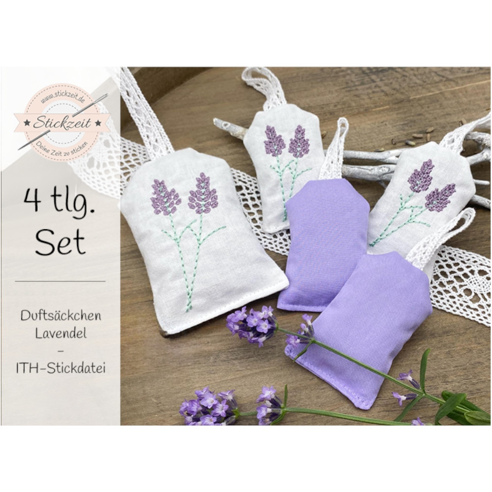 Stickdatei Stickzeit Duftsäckchen Lavendel ITH