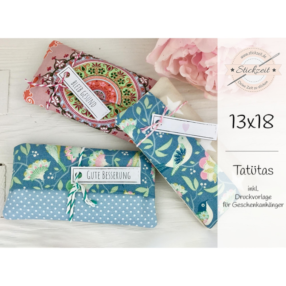 Stickdatei Stickzeit Taschentüchertasche ITH