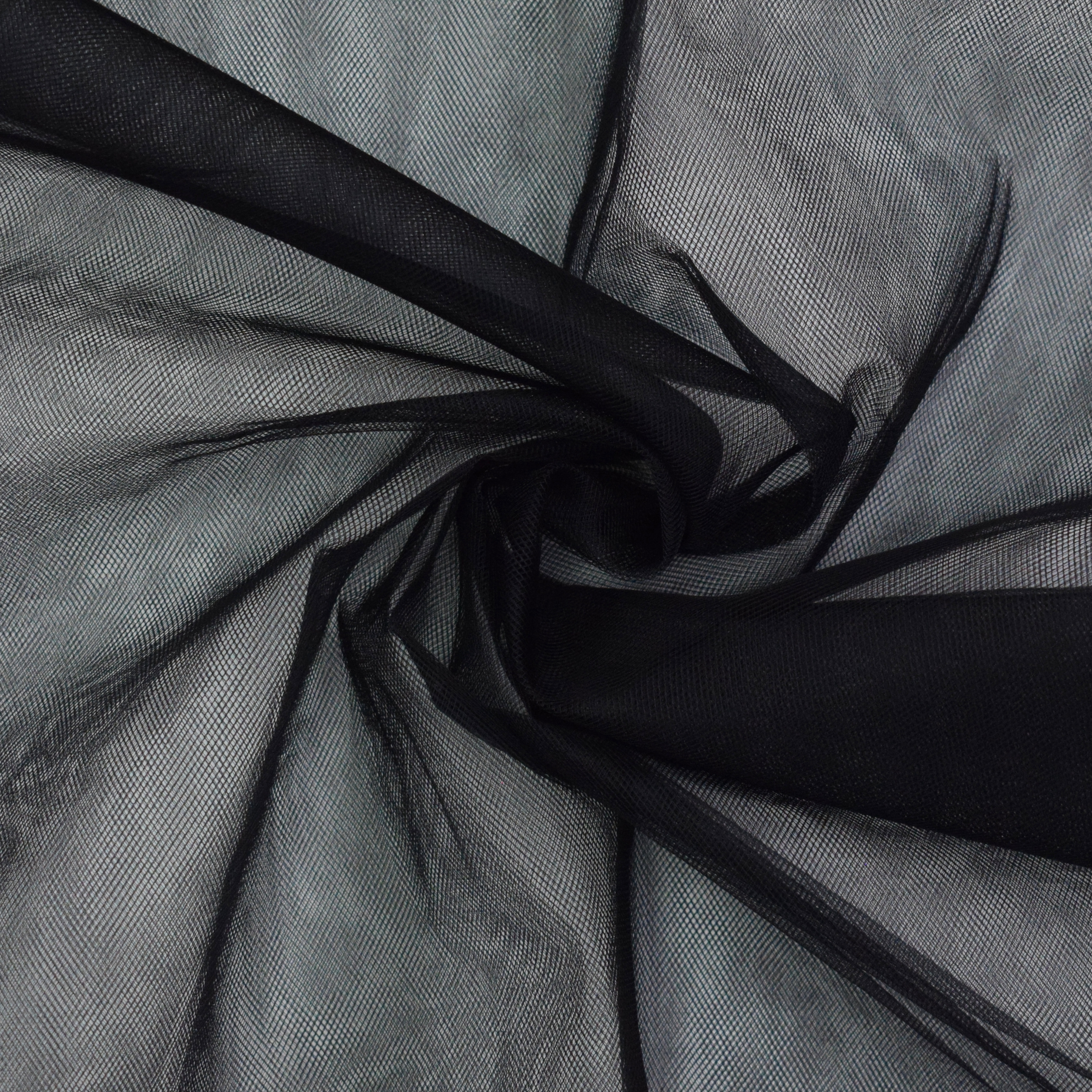 Tüll uni 275 cm, schwarz